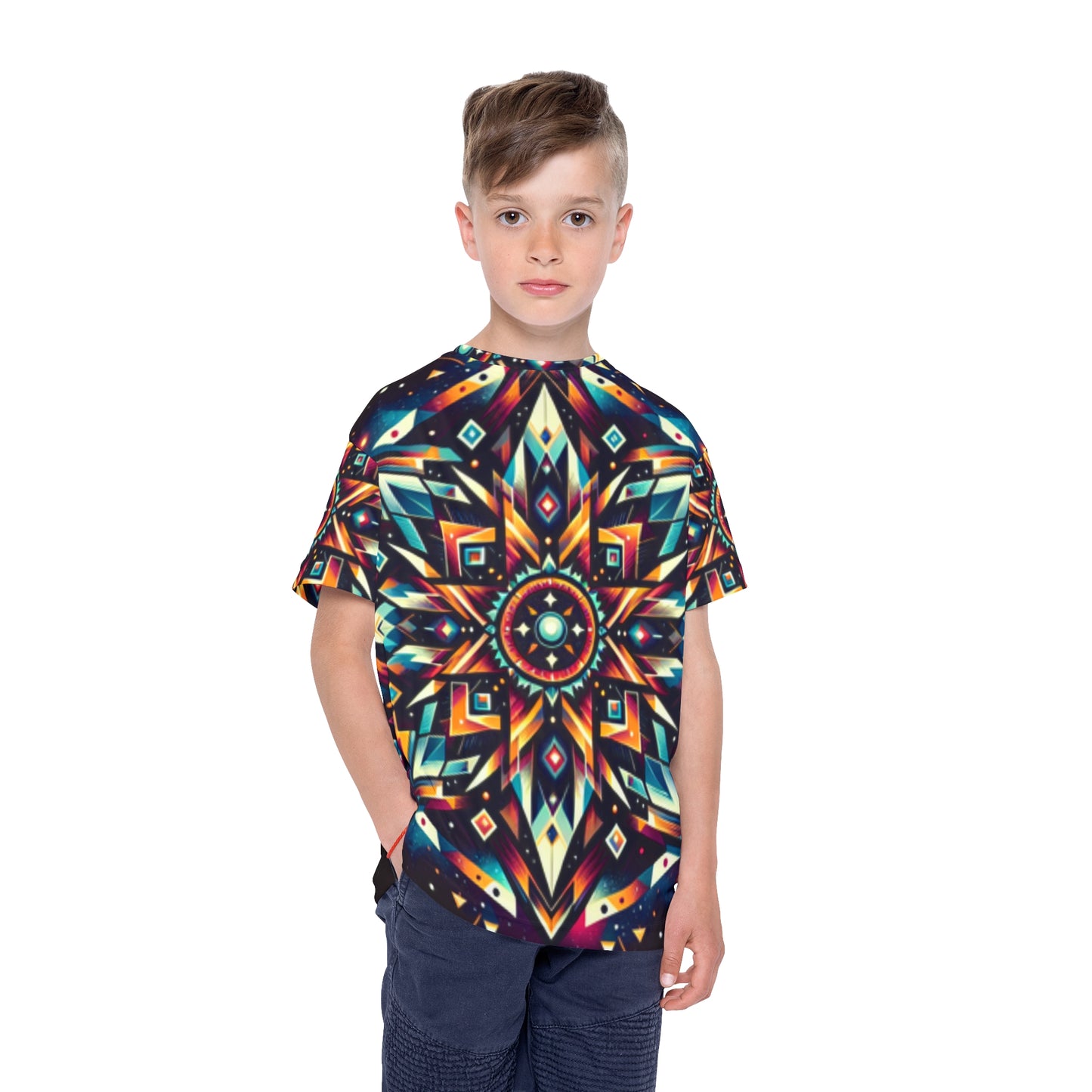 Geometric Tribal, Kids Sports Jersey (AOP)