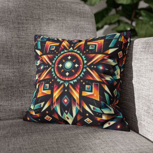 Geometric Tribal, Spun Polyester Square Pillowcase