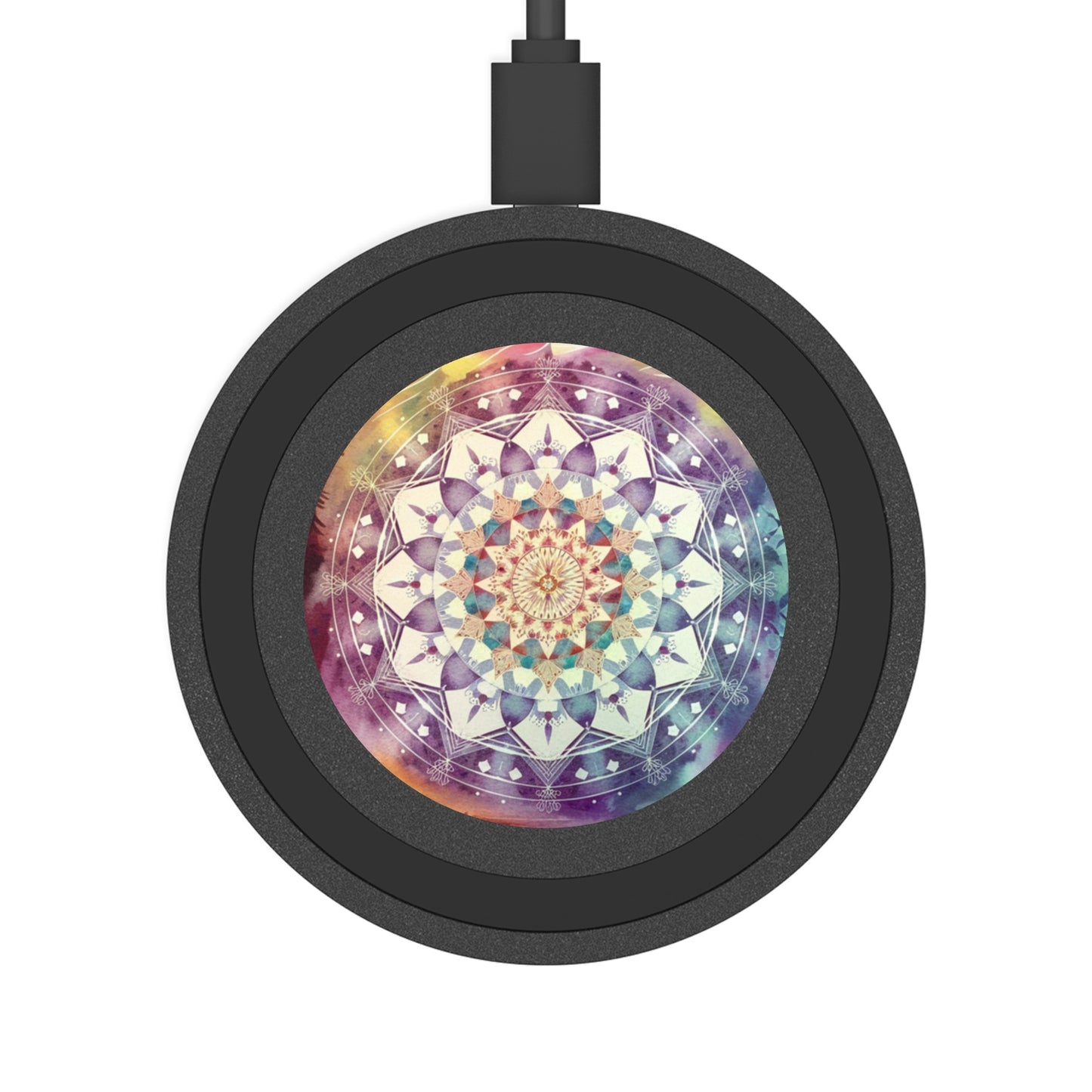 Geometric Pastel Rainbow, Quake Wireless Charging Pad