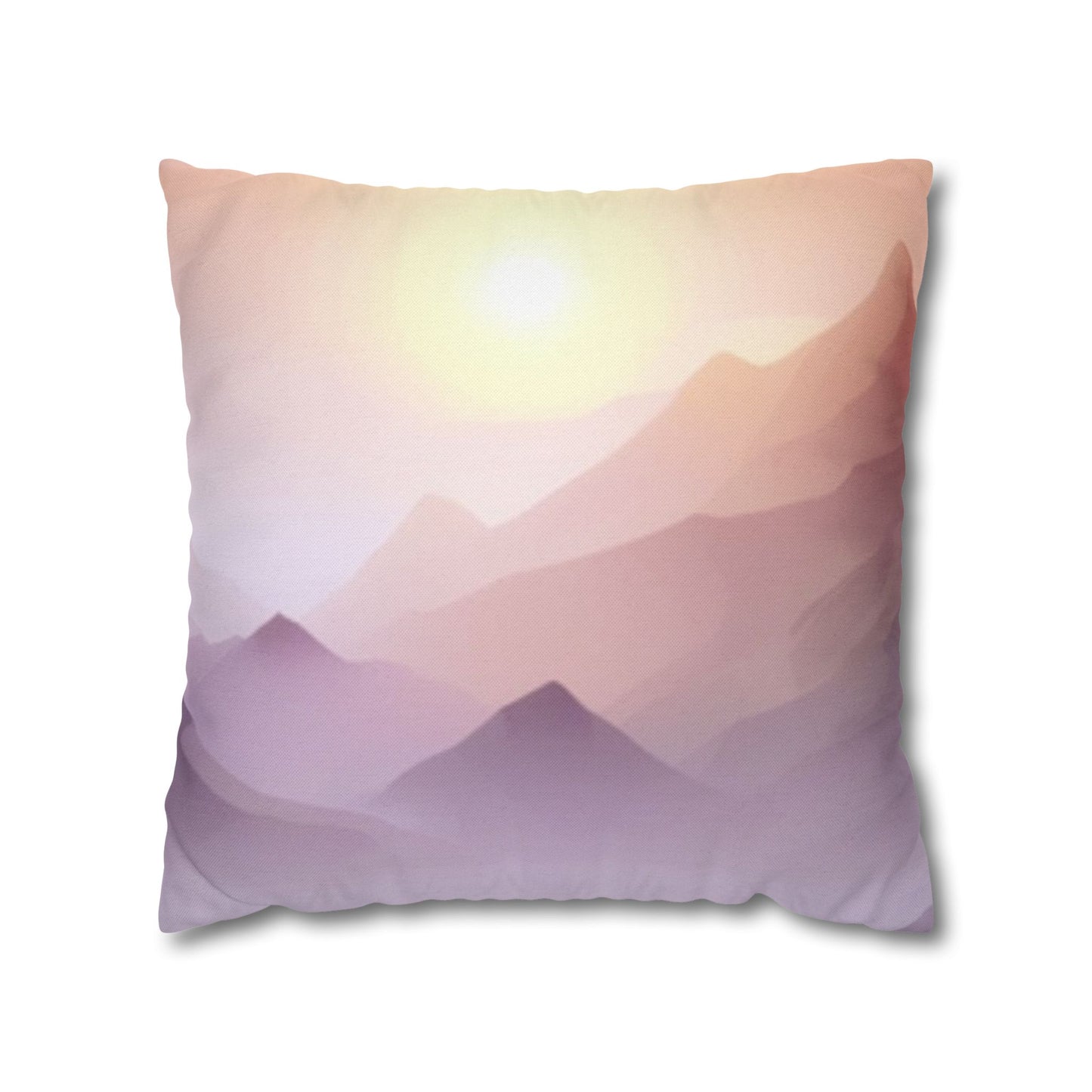 Purple Mountains, Polyester Square Pillowcase