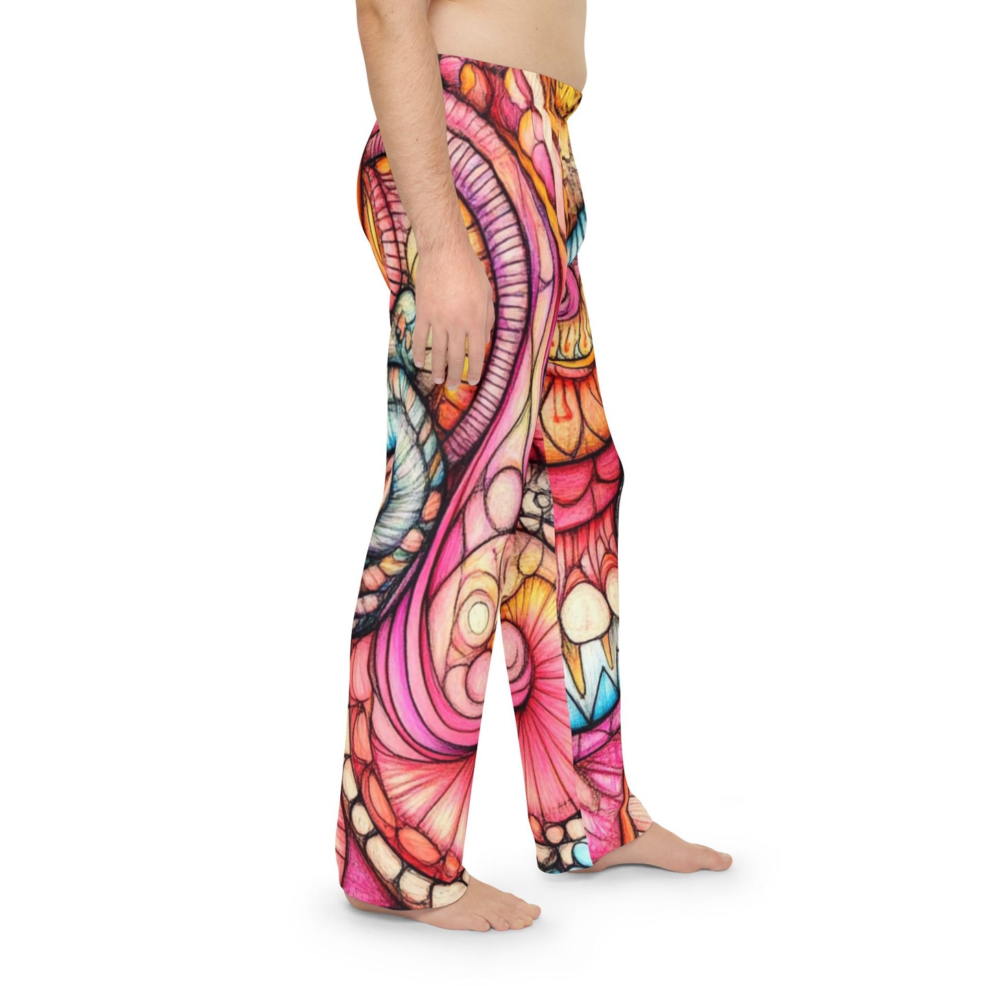 Abstract Seashell, Men's Pajama Pants (AOP)