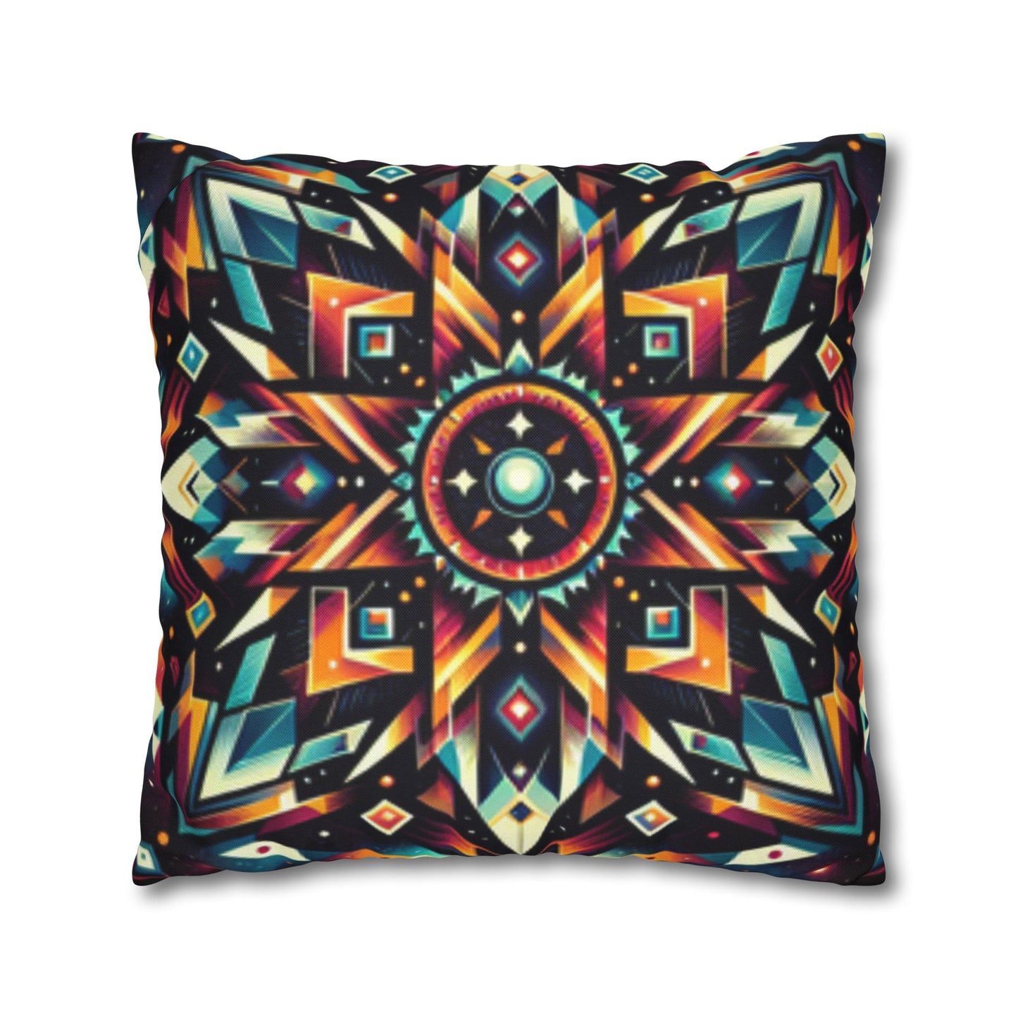 Geometric Tribal, Spun Polyester Square Pillowcase