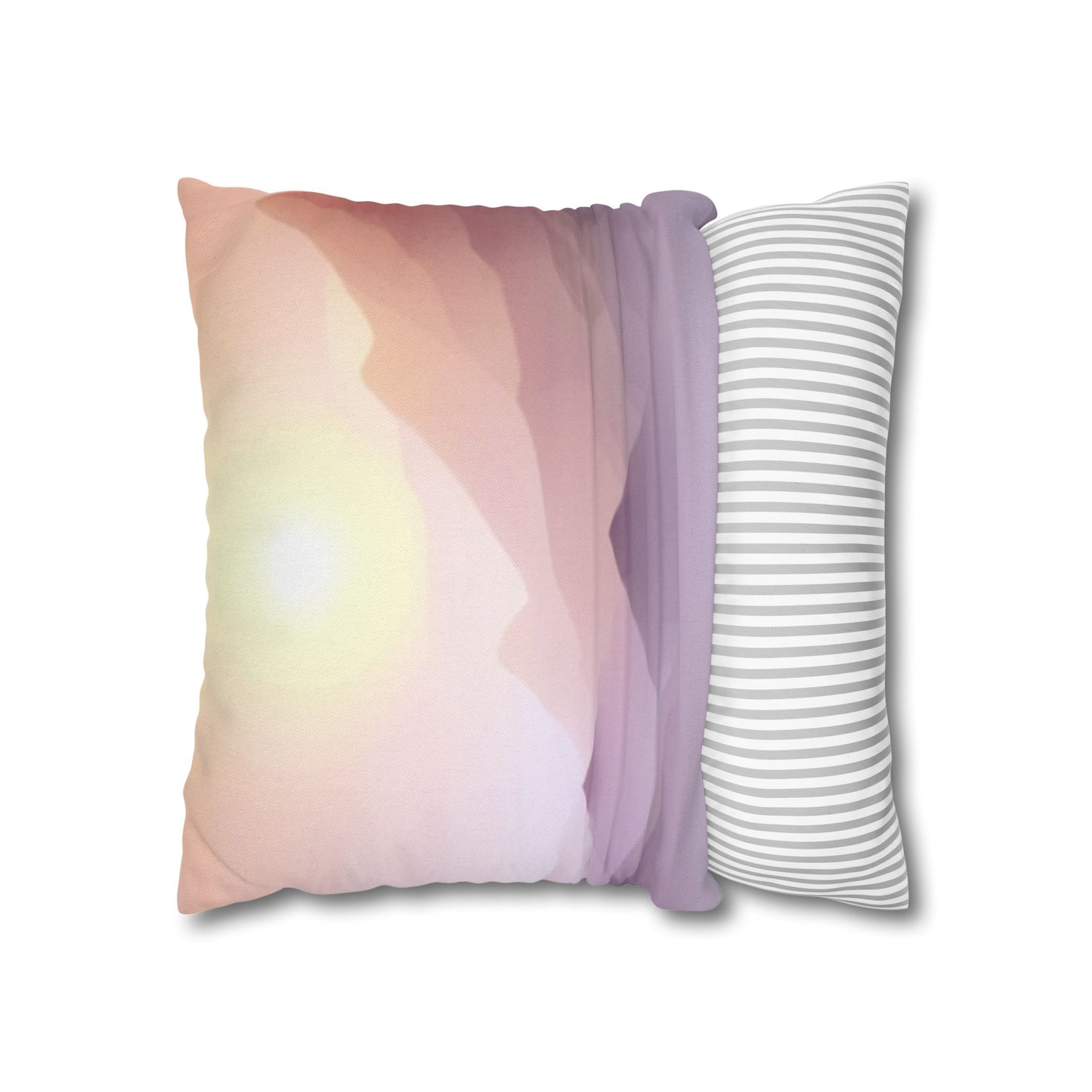 Purple Mountains, Polyester Square Pillowcase