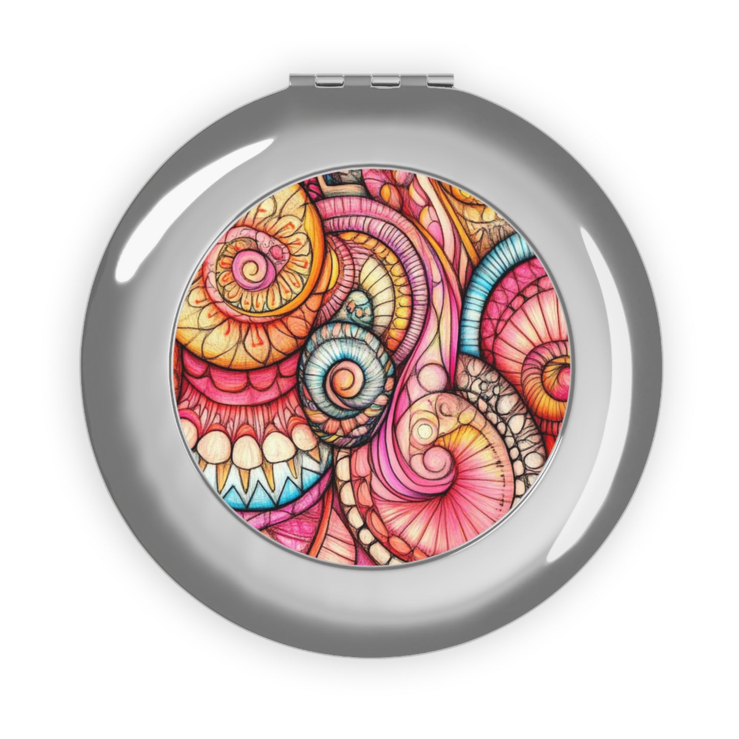 Abstract Seashell, Compact Travel Mirror