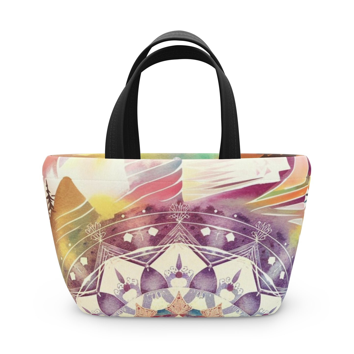 Geometric Pastel Rainbow, Lunch Bag