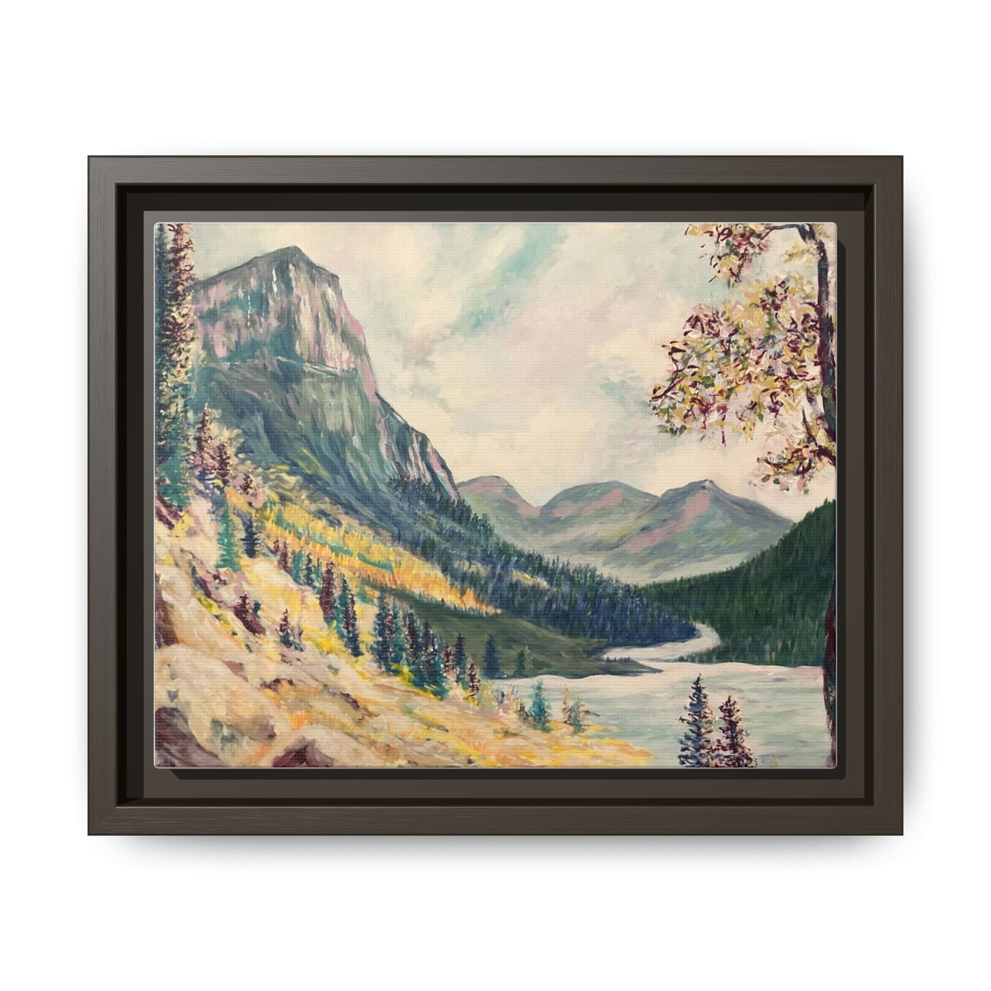 Cascading Landscape Framed Art, Nature Wall Decor, Scenic Home Décor, Mountain Artwork, Gift for Nature Lovers