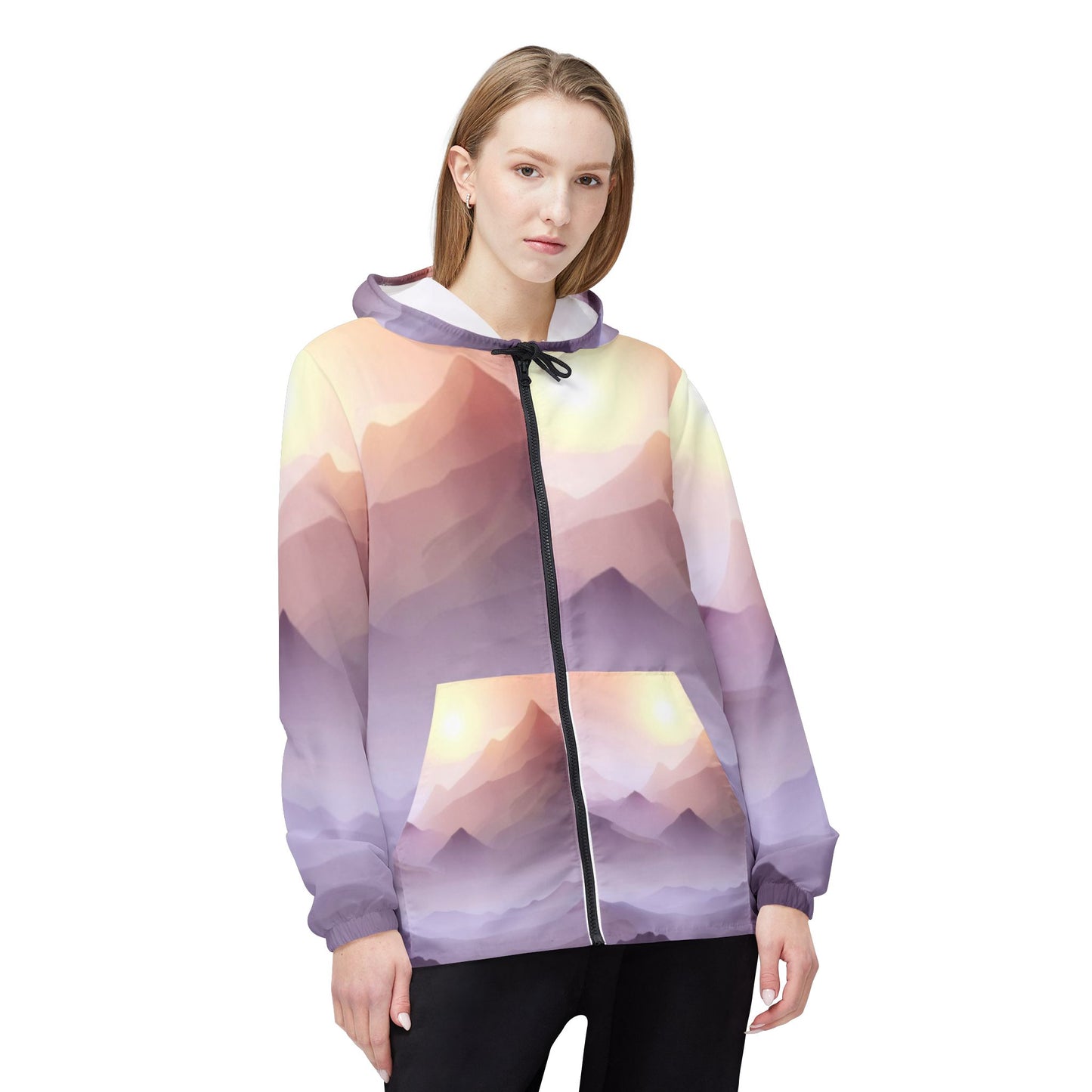 Purple Mountains,  Unisex Windbreaker Jacket (AOP)