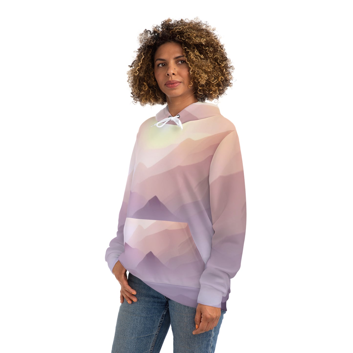 Purple Mountains, Unisex Fashion Hoodie (AOP)