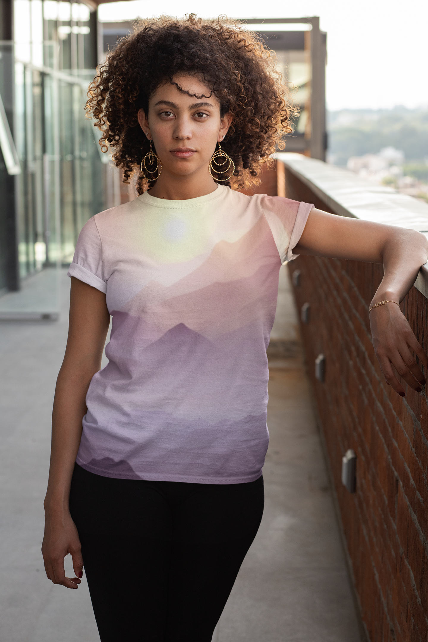 Purple Mountains, Unisex Cut & Sew Tee (AOP)