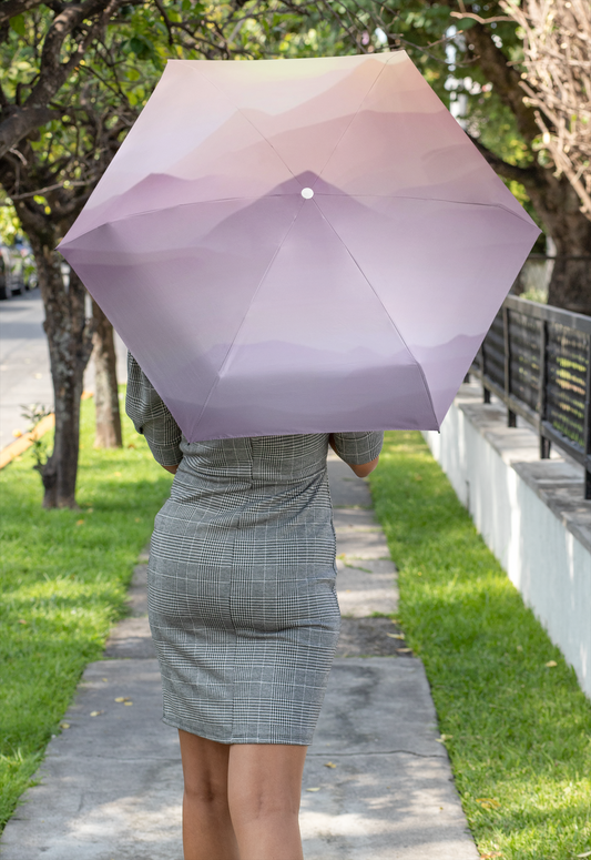 Purple Mountains, Semi-Automatic Foldable Umbrella