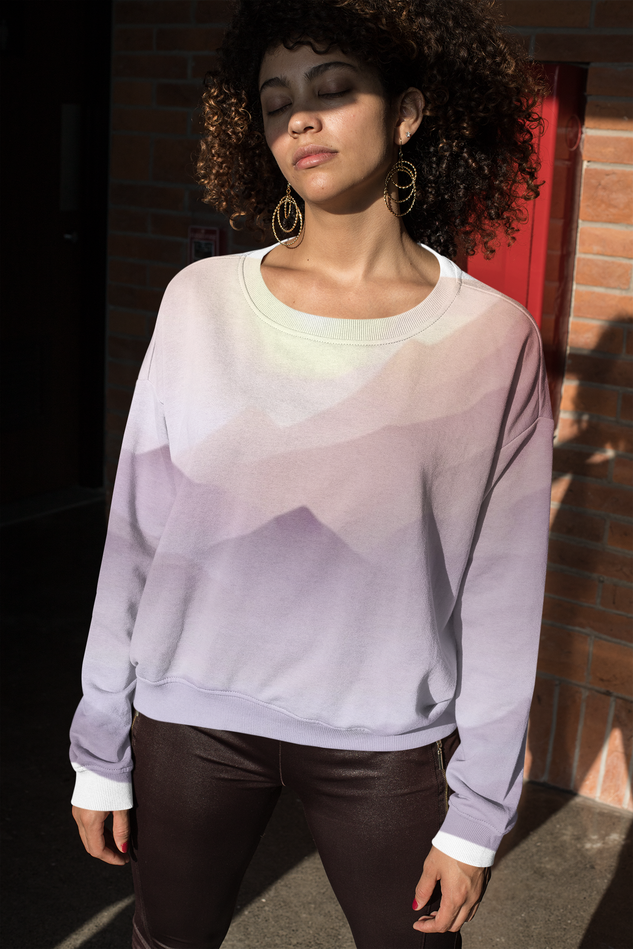 Purple Mountains, Women's Crewneck Sweatshirt (AOP)