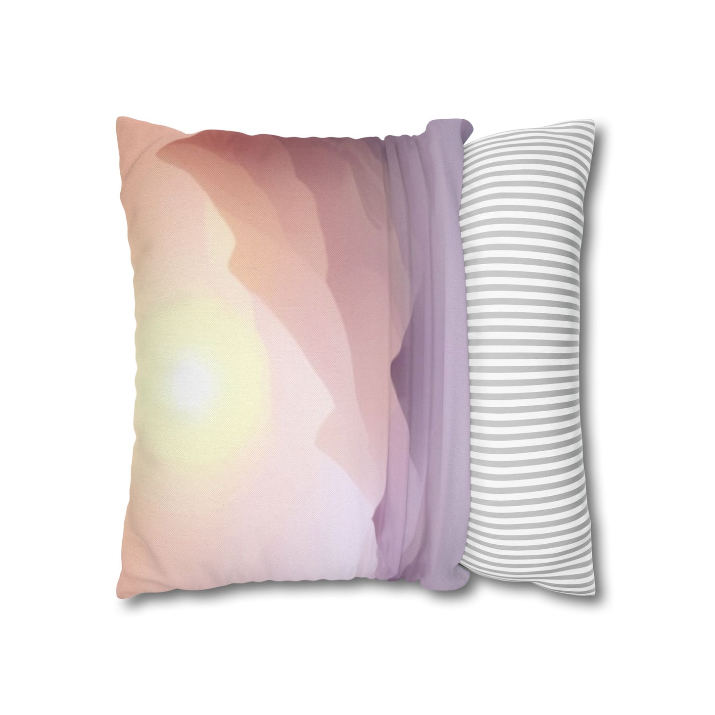 Purple Mountains, Polyester Square Pillowcase