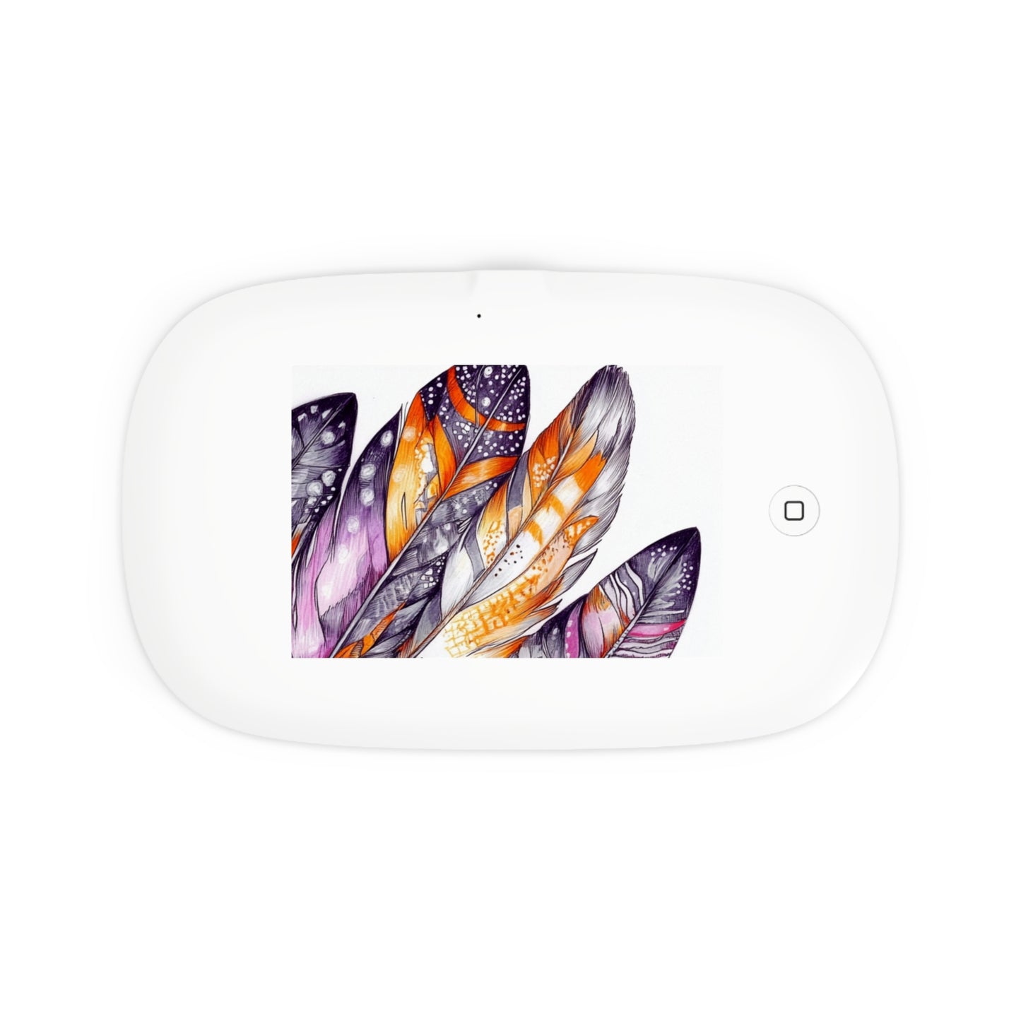 White Feathers, UV Phone Sanitizer and Wireless Charging Pad