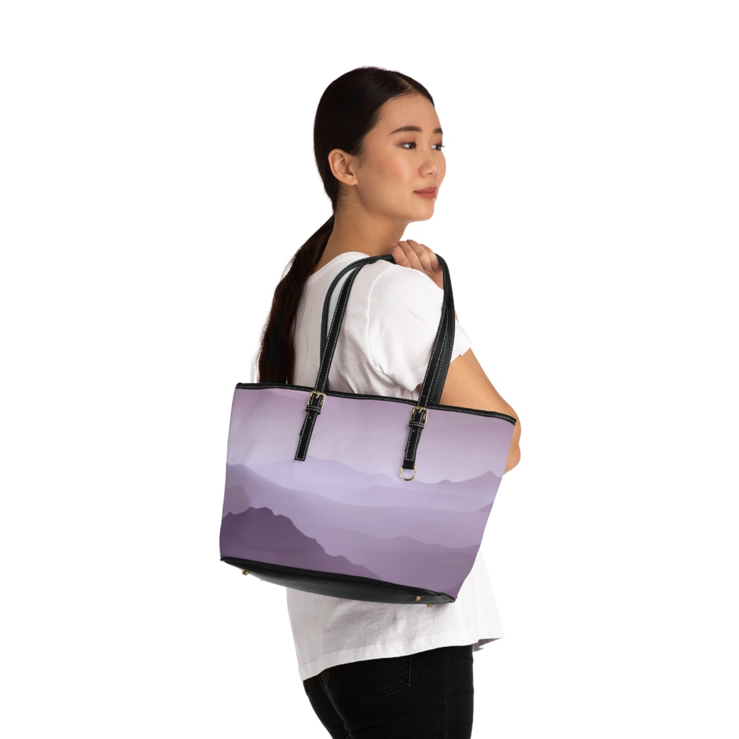 Purple Mountains Bottom, PU Leather Shoulder Bag