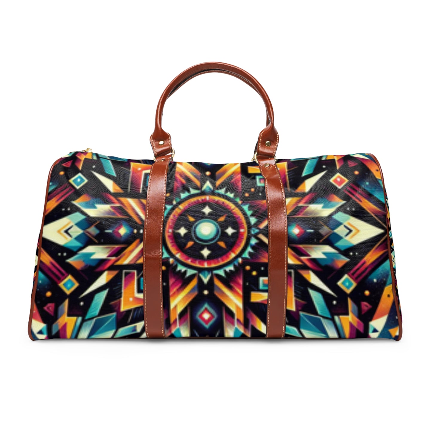 Geometric Tribal, Waterproof Travel Bag