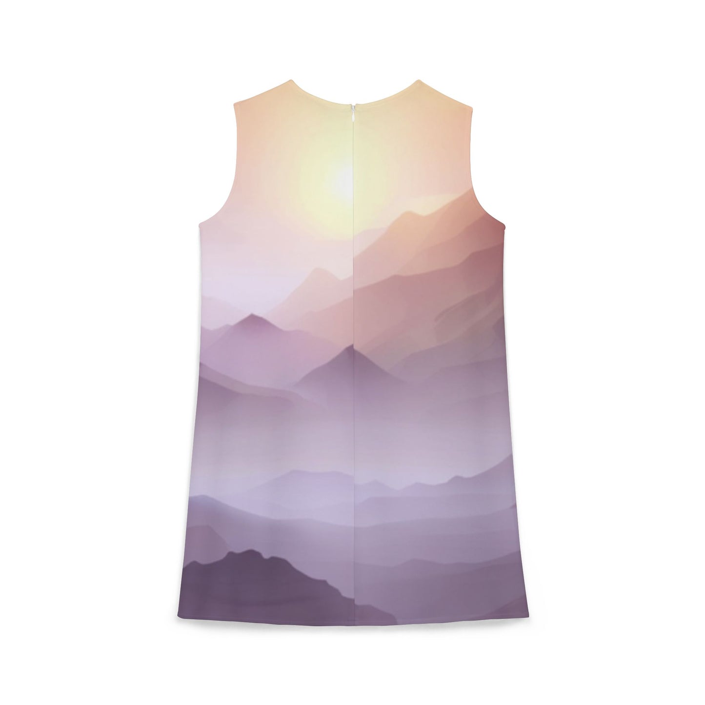 Purple Mountains, A-line Sleeveless Dress (AOP)