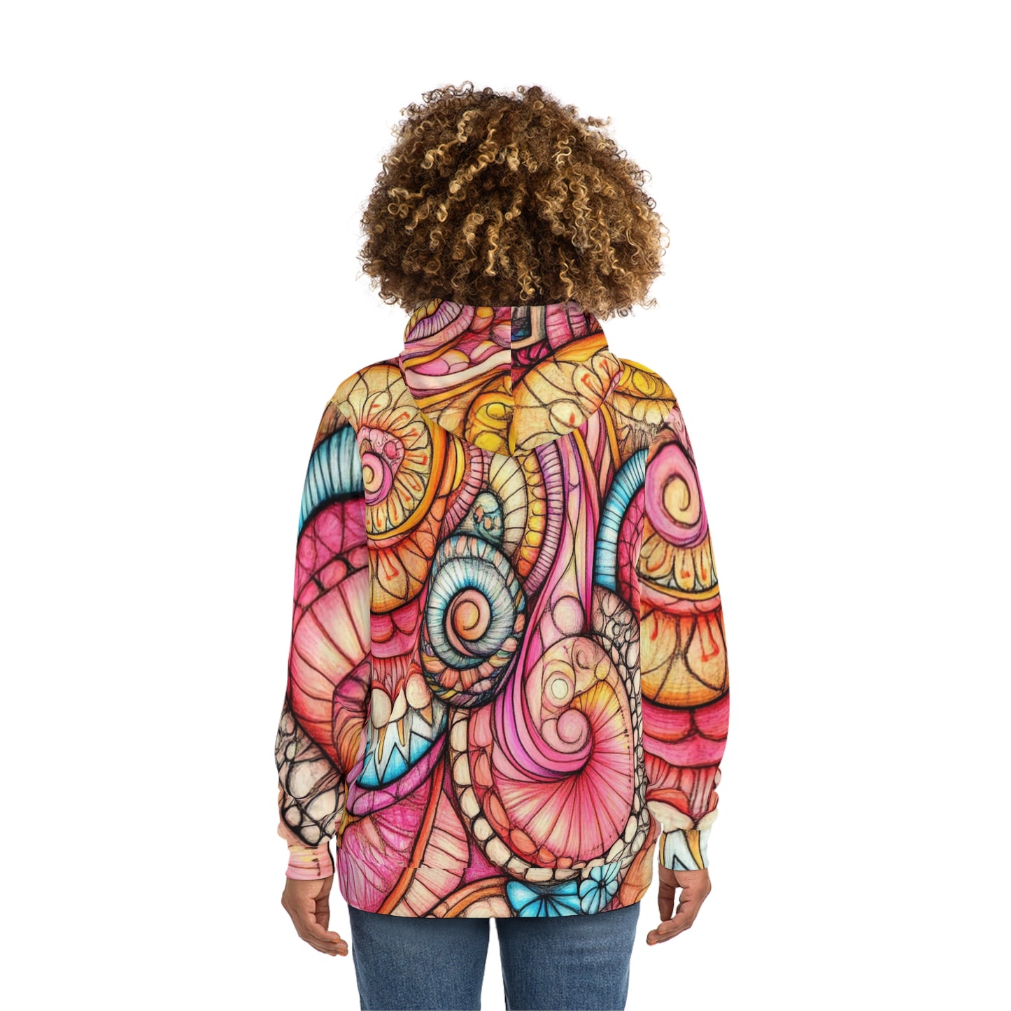 Abstract Seashell, Unisex Fashion Hoodie (AOP)