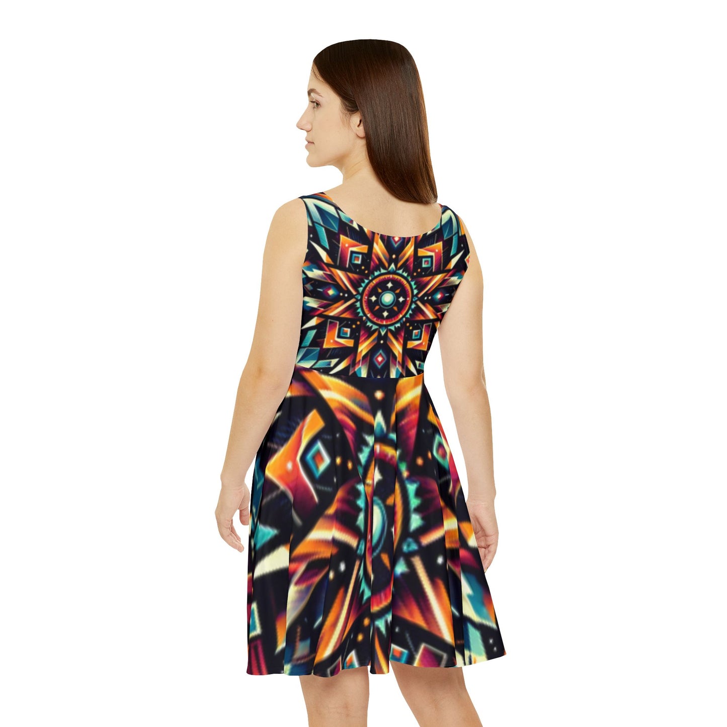 Geometric Tribal, Women's Skater Dress (AOP)