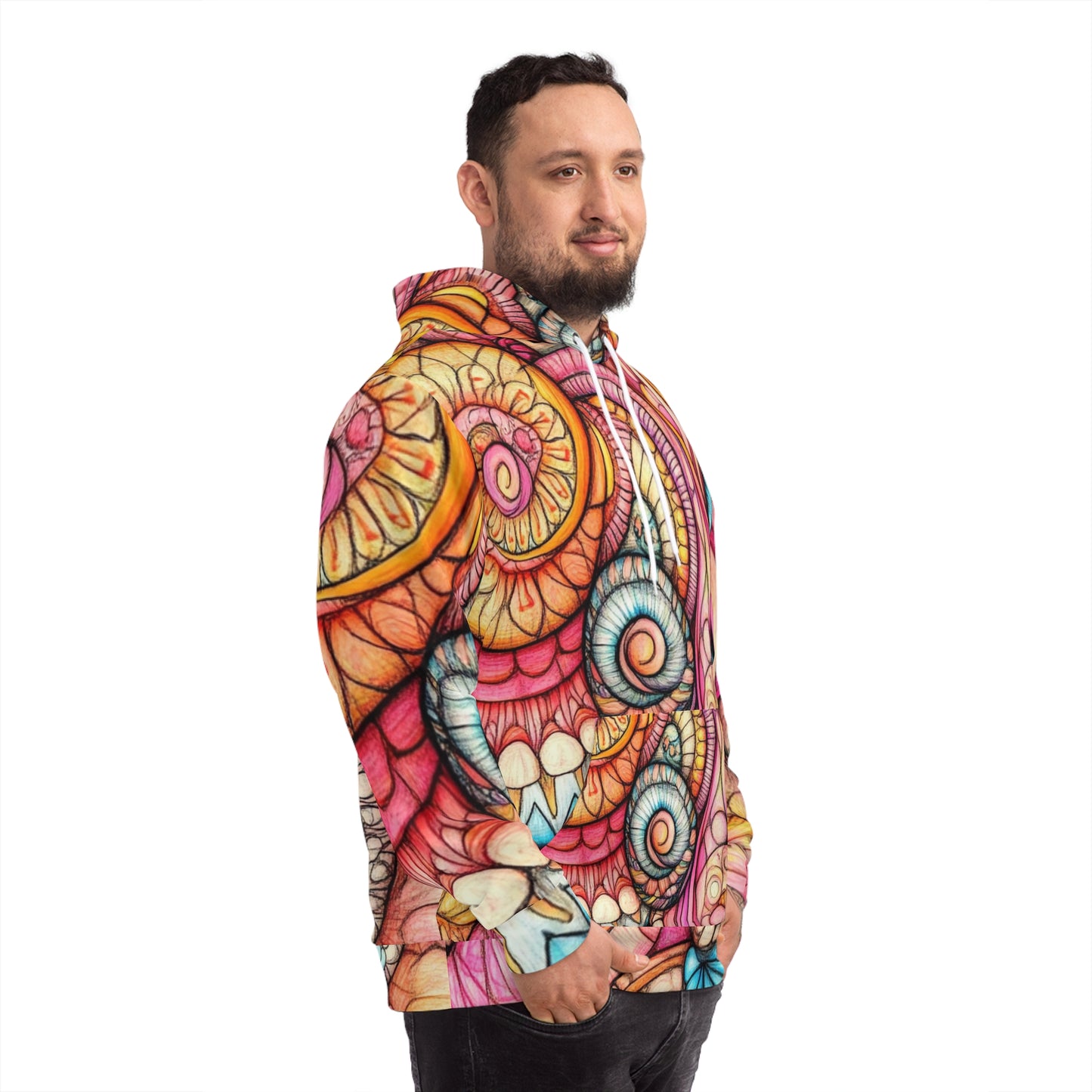 Abstract Seashell, Unisex Fashion Hoodie (AOP)