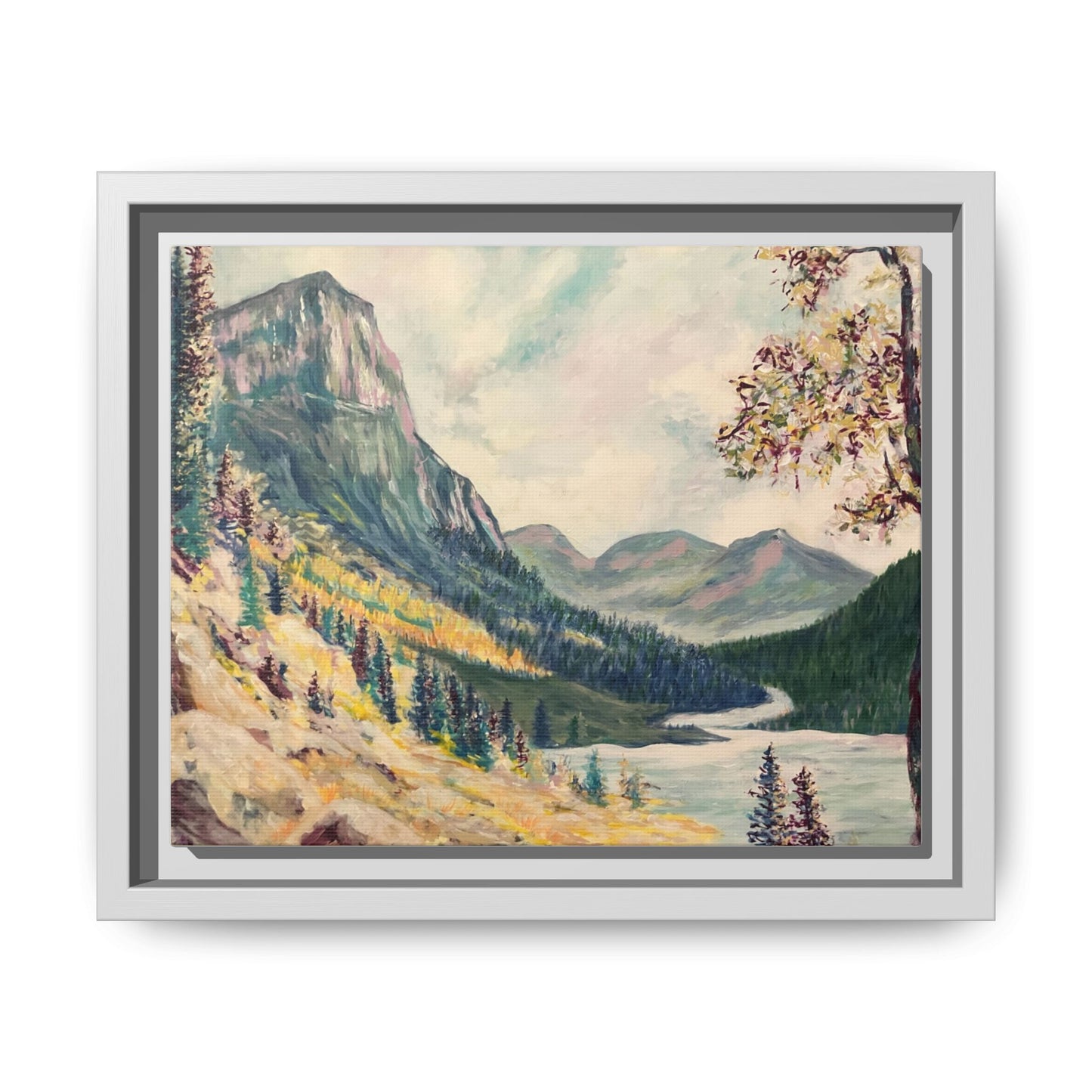 Cascading Landscape Framed Art, Nature Wall Decor, Scenic Home Décor, Mountain Artwork, Gift for Nature Lovers