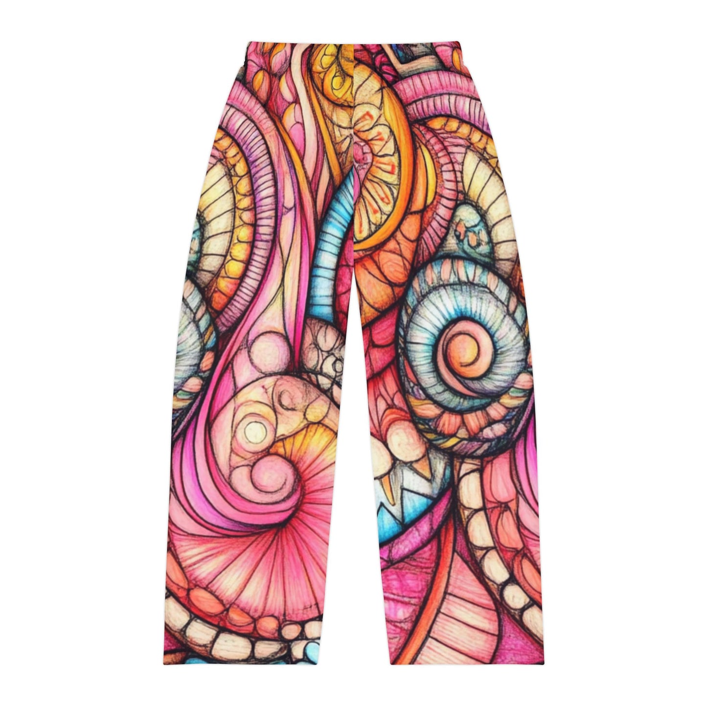 Abstract Seashell, Men's Pajama Pants (AOP)