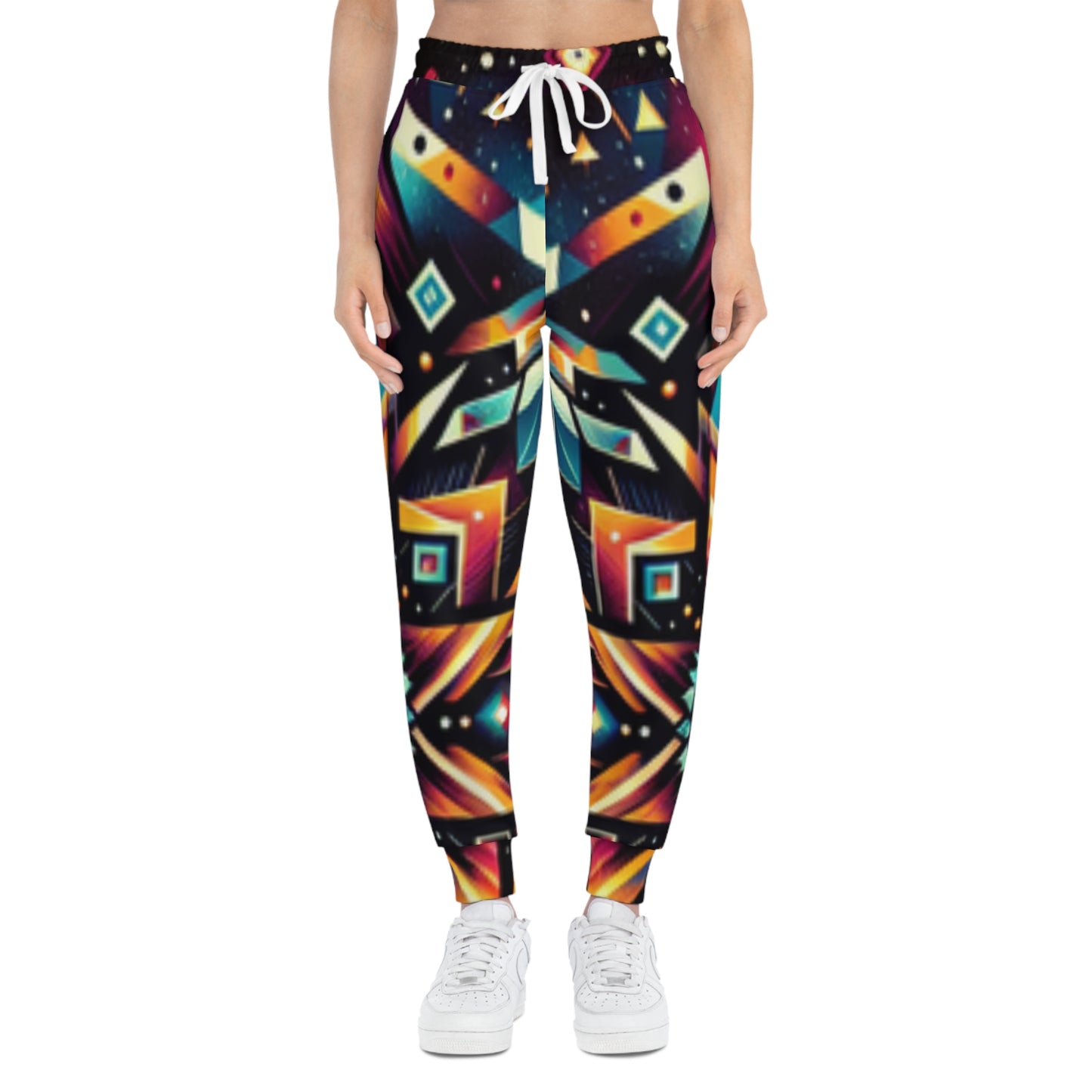 Geometric Tribal, Unisex Athletic Joggers (AOP)