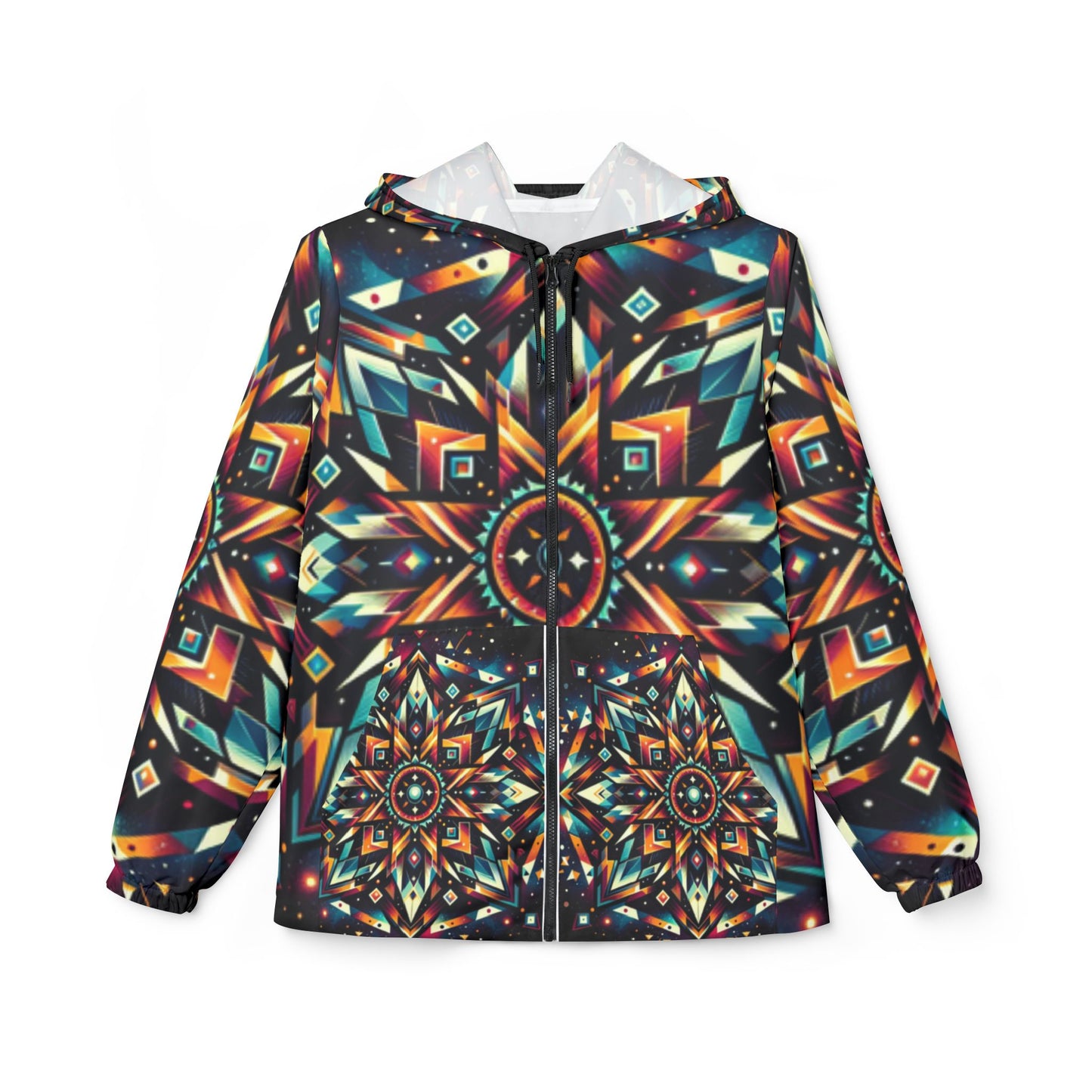 Geometric Tribal,  Unisex Windbreaker Jacket (AOP)