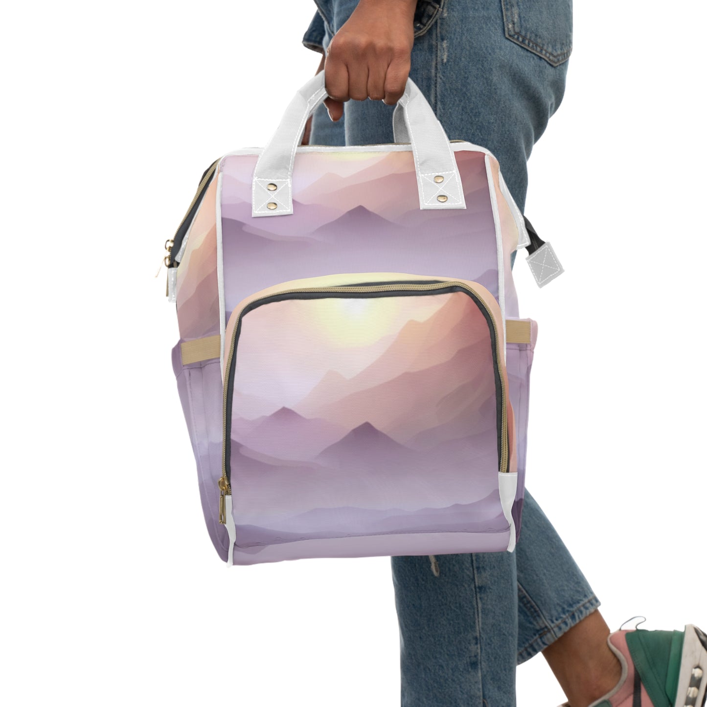 Purple Mountains, Multifunctional Diaper Backpack