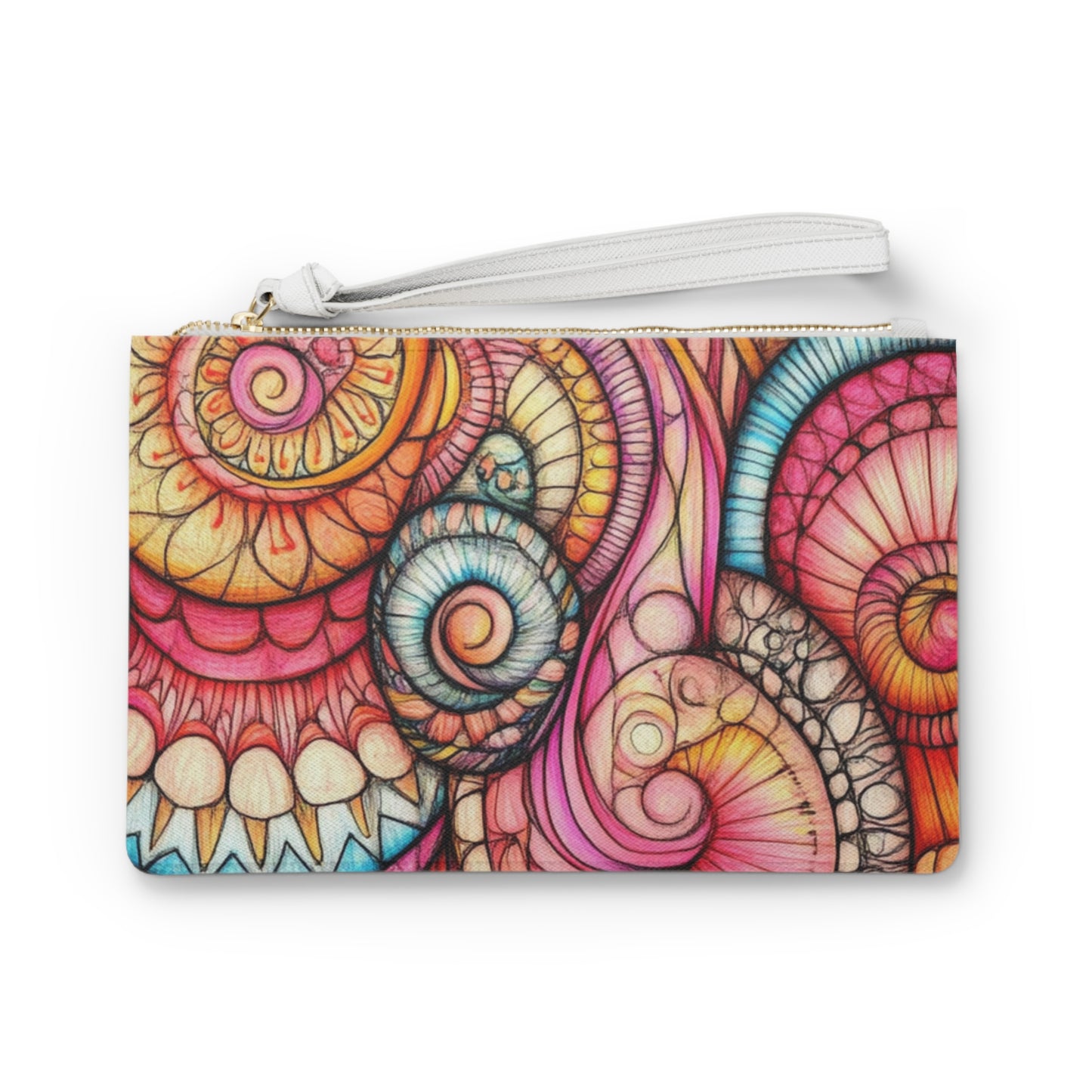 Abstract Seashells, Clutch Bag