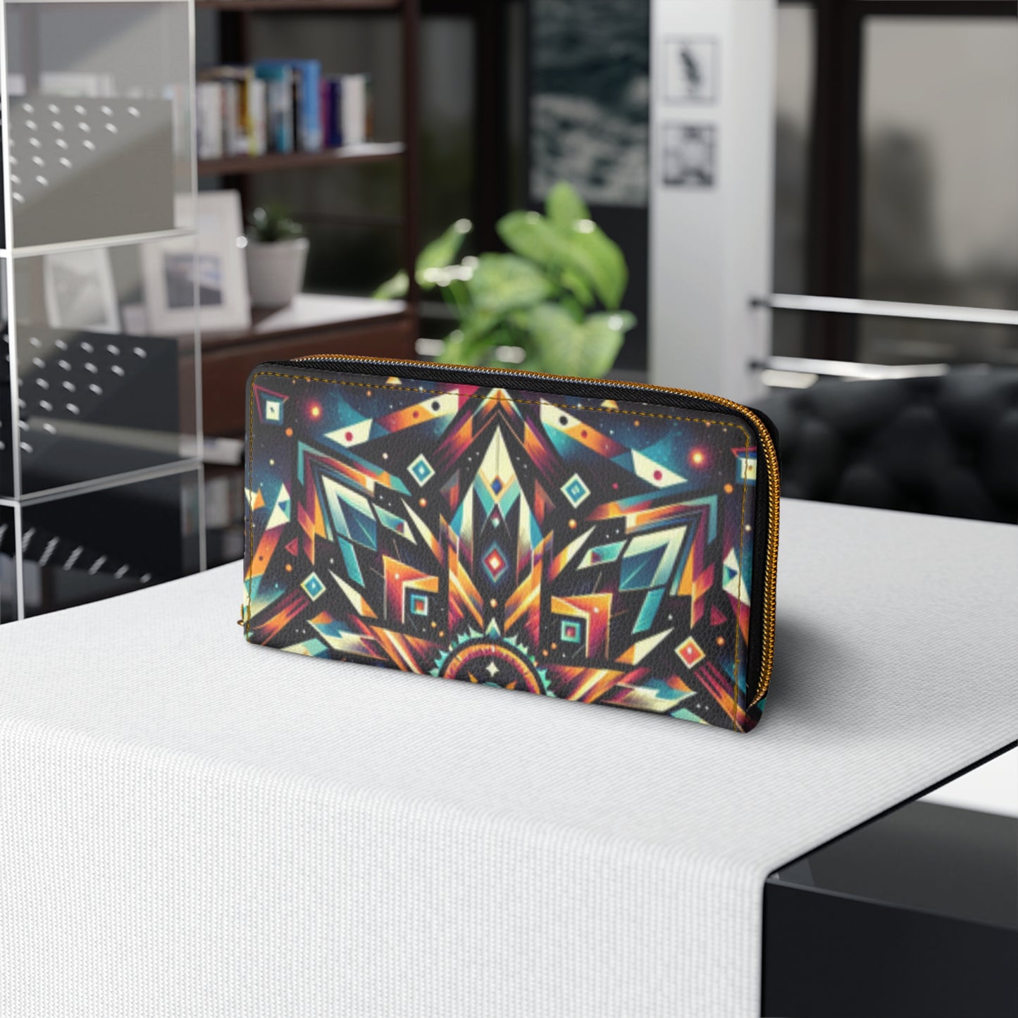 Geometric Tribal, Zipper Wallet