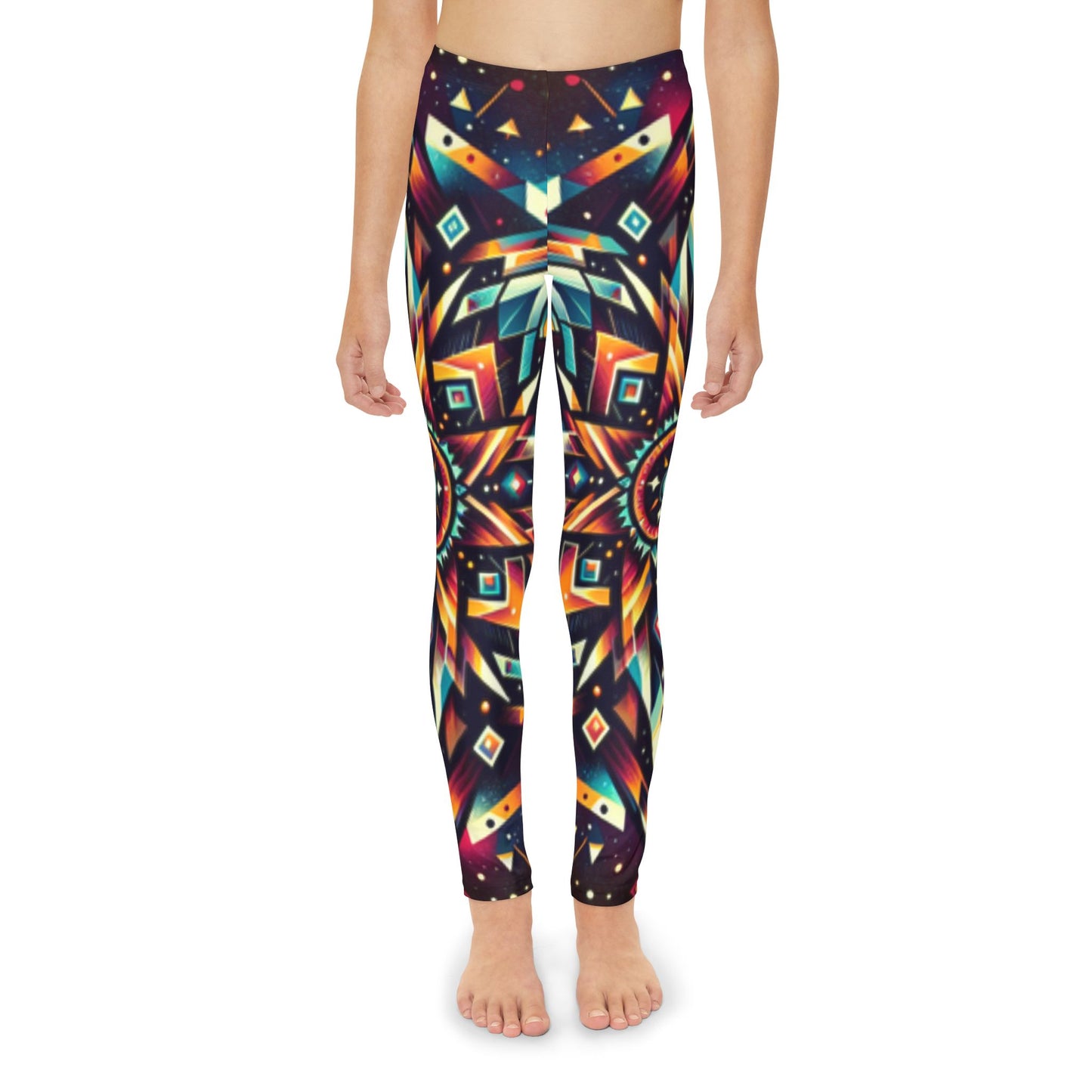 Geometric Tribal, Unisex Youth Full-Length Leggings (AOP)