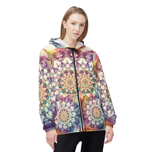 Geometric Pastel Rainbow,  Unisex Windbreaker Jacket (AOP)