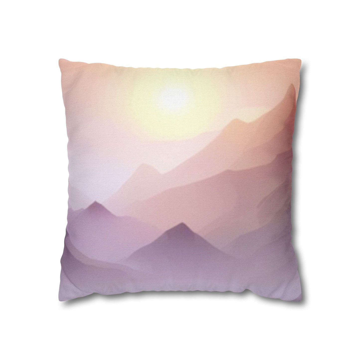 Purple Mountains, Polyester Square Pillowcase