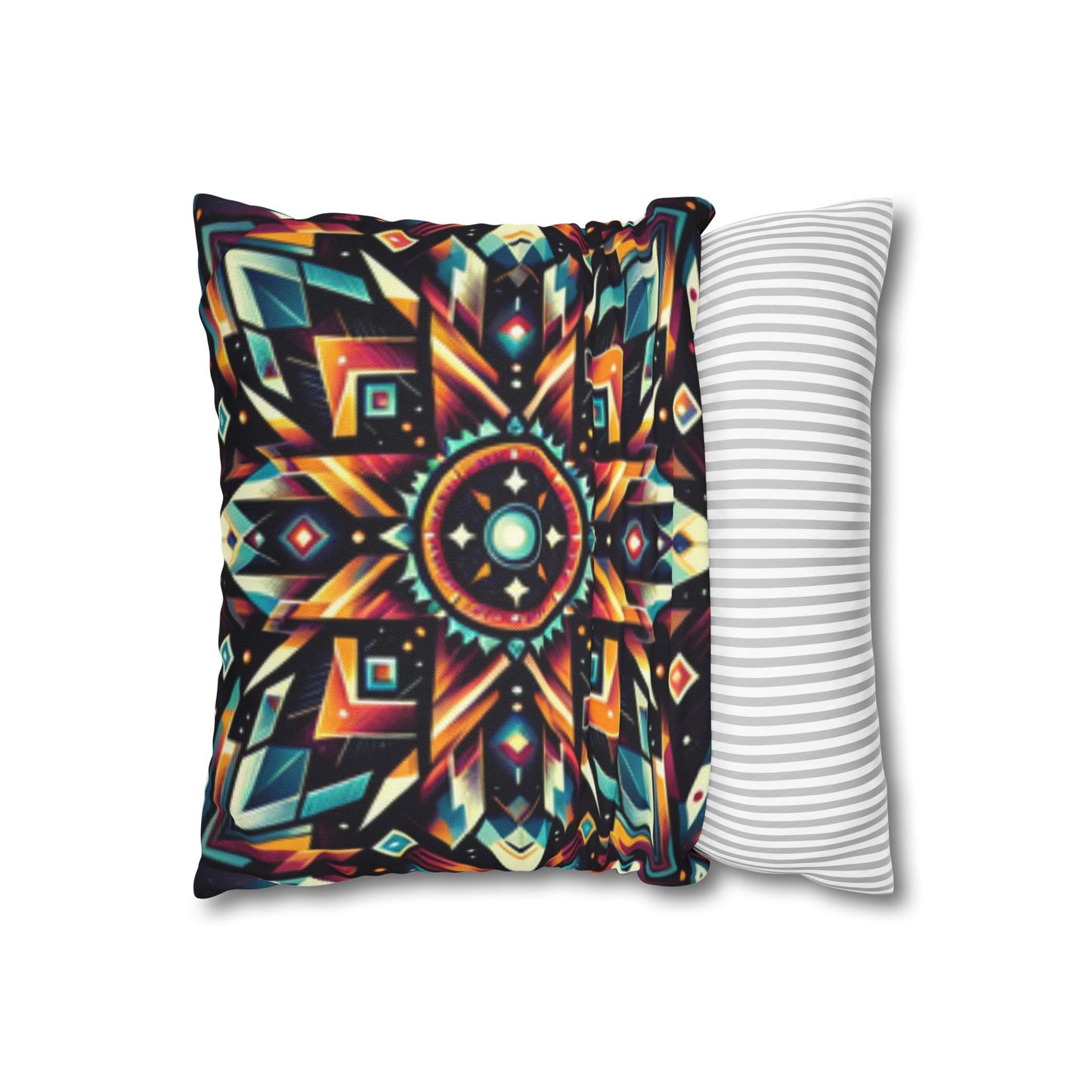 Geometric Tribal, Spun Polyester Square Pillowcase