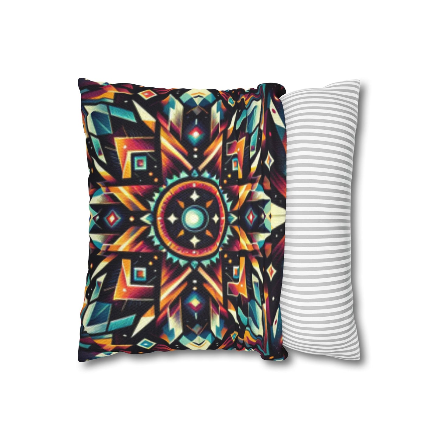 Geometric Tribal, Spun Polyester Square Pillowcase