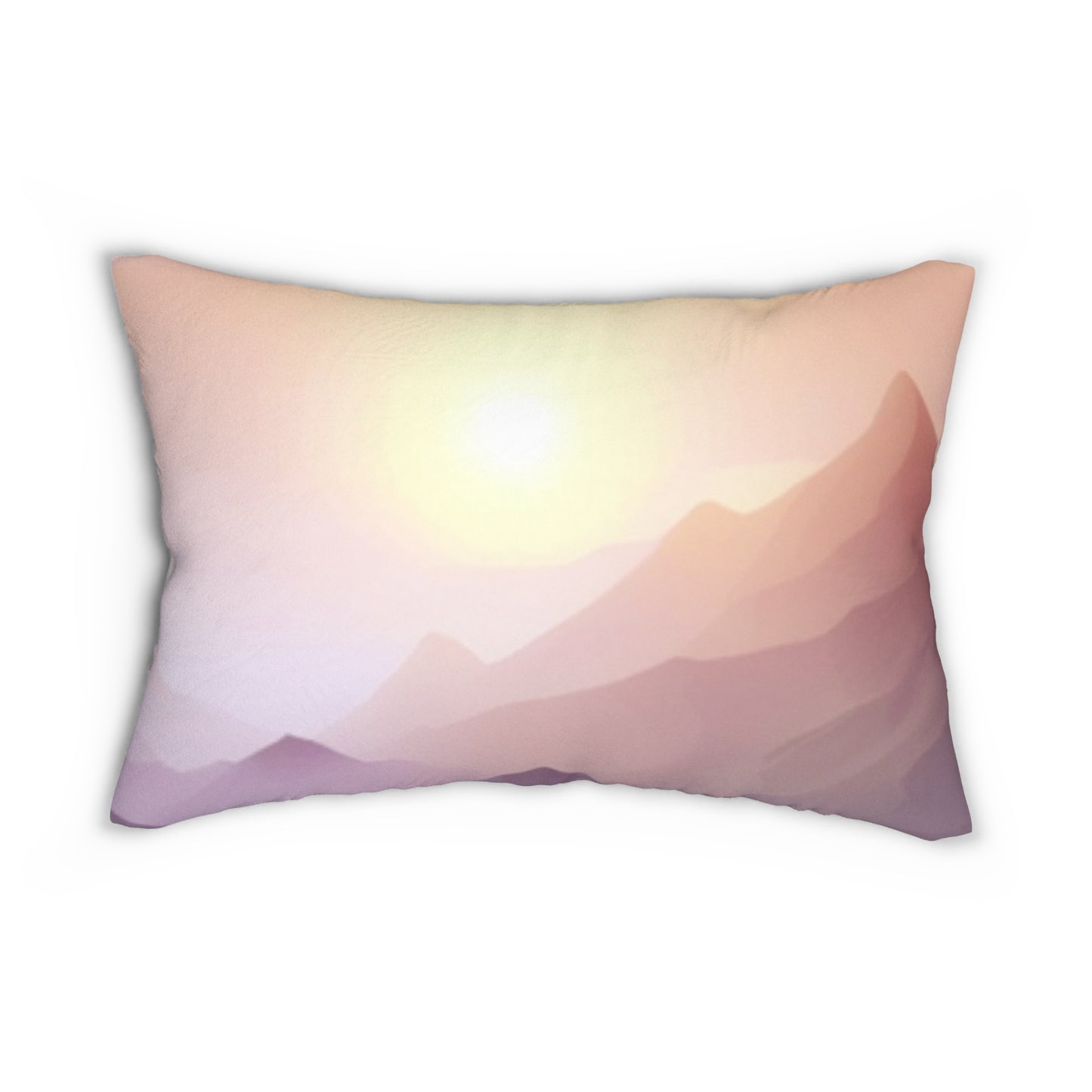 Purple Mountains Sun, Spun Polyester Lumbar Pillow