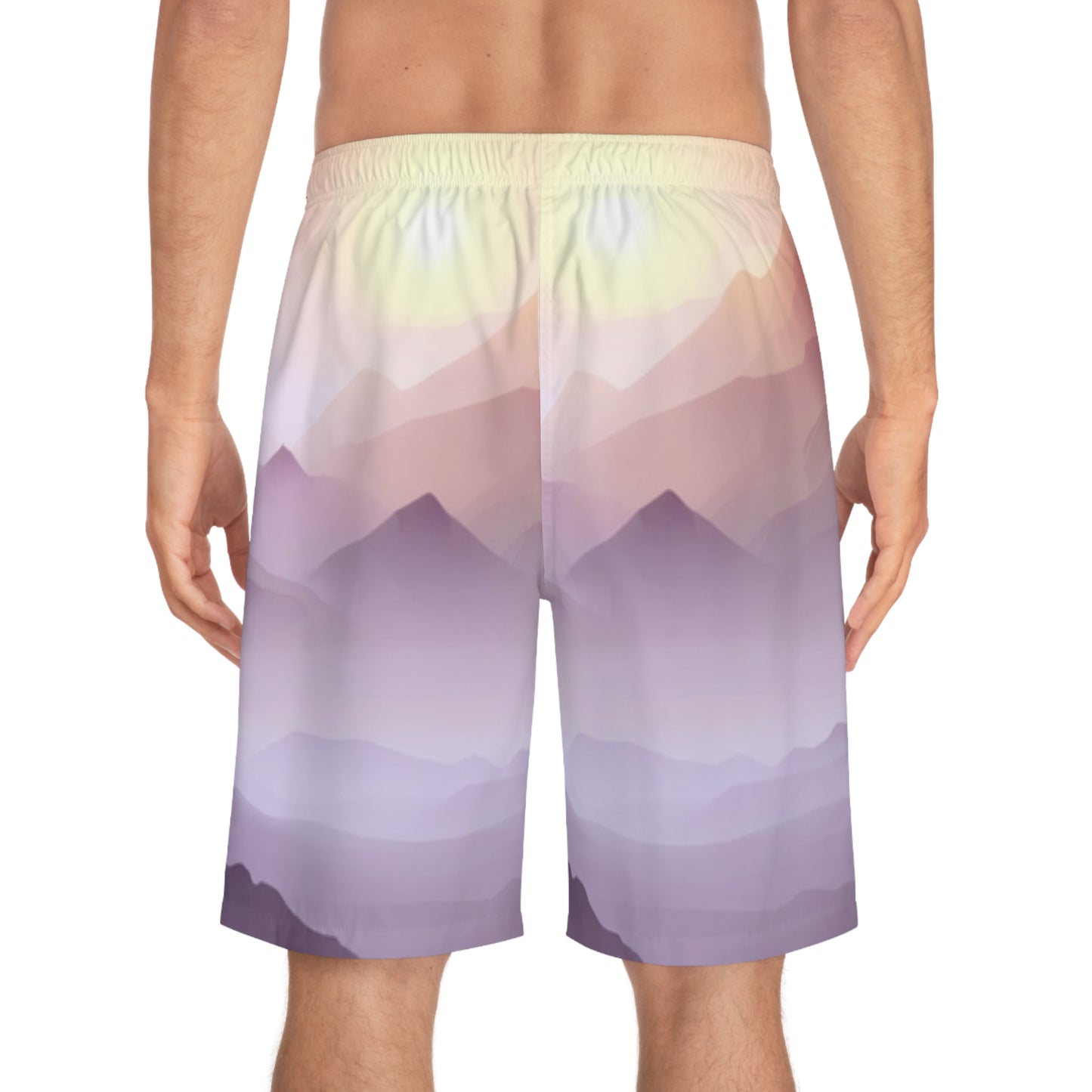 Purple Mountains, Men's Board Shorts (AOP)