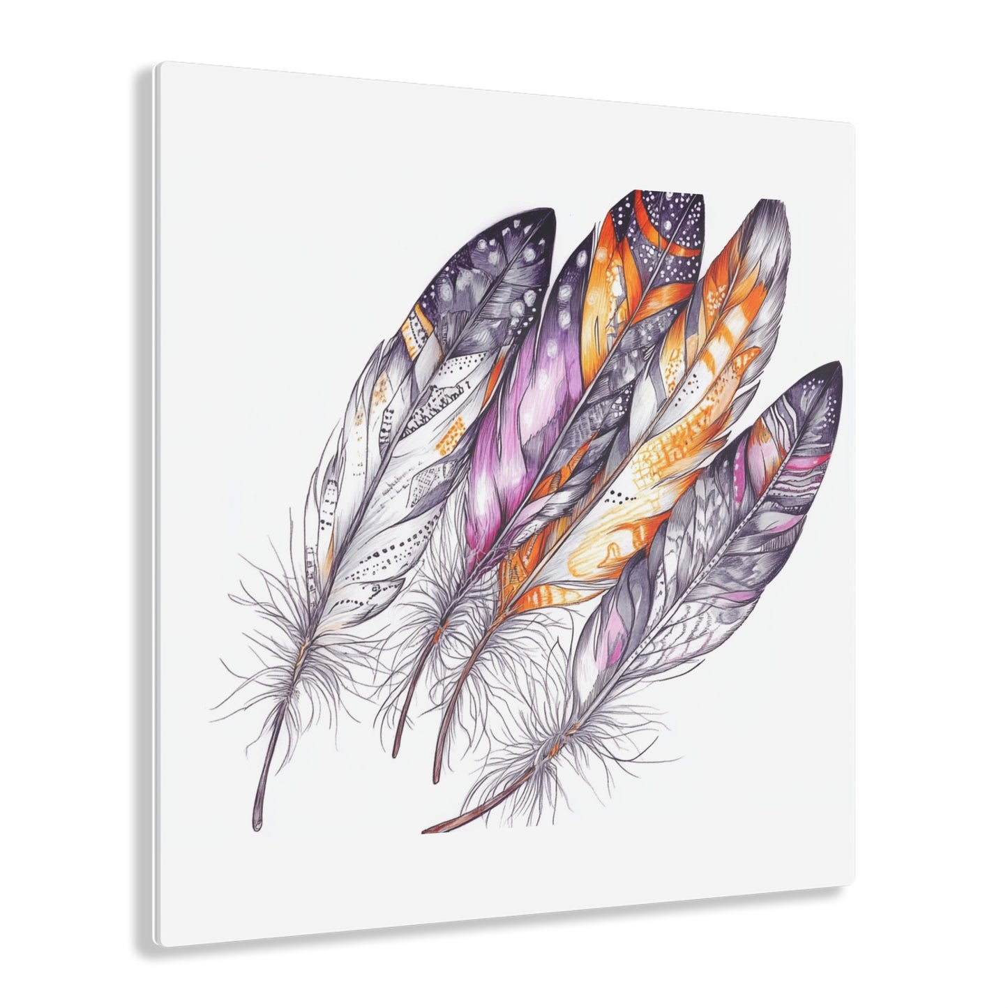 White Feather, Acrylic Prints