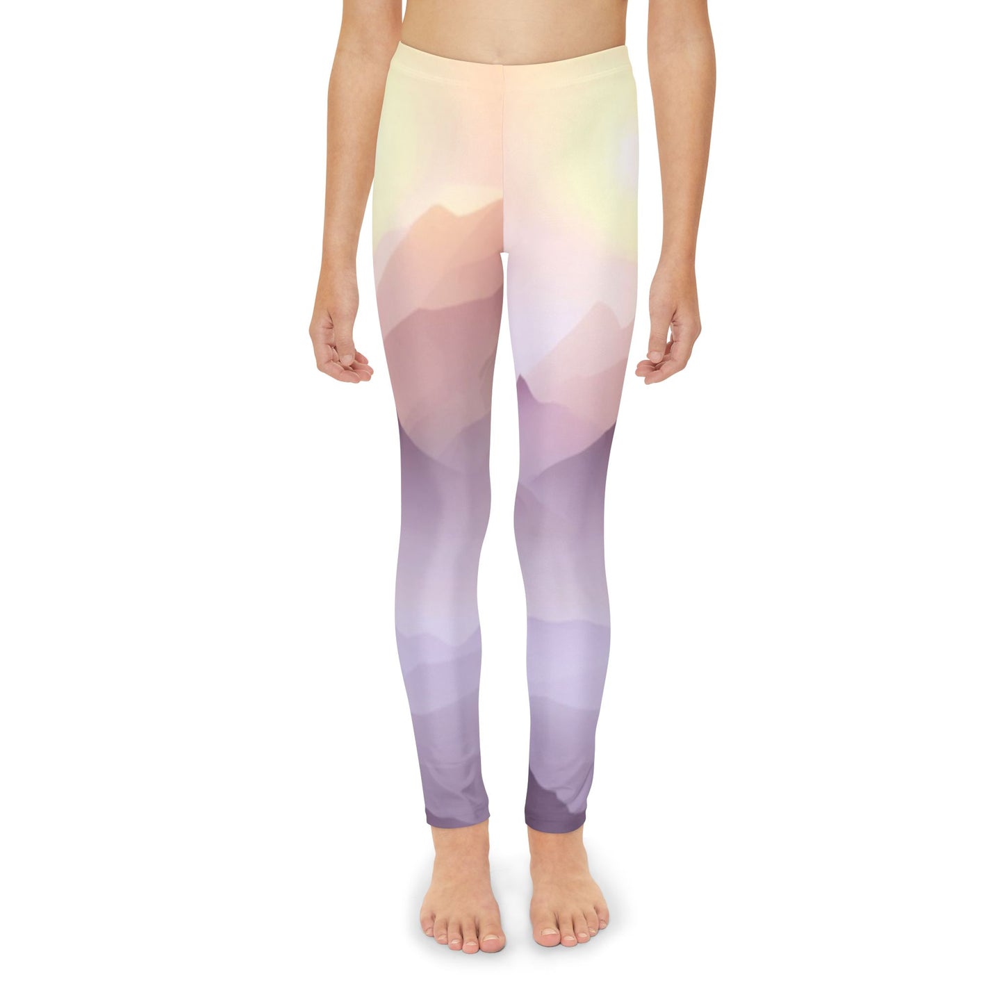 Purple Mountains, Unisex Youth Full-Length Leggings (AOP)