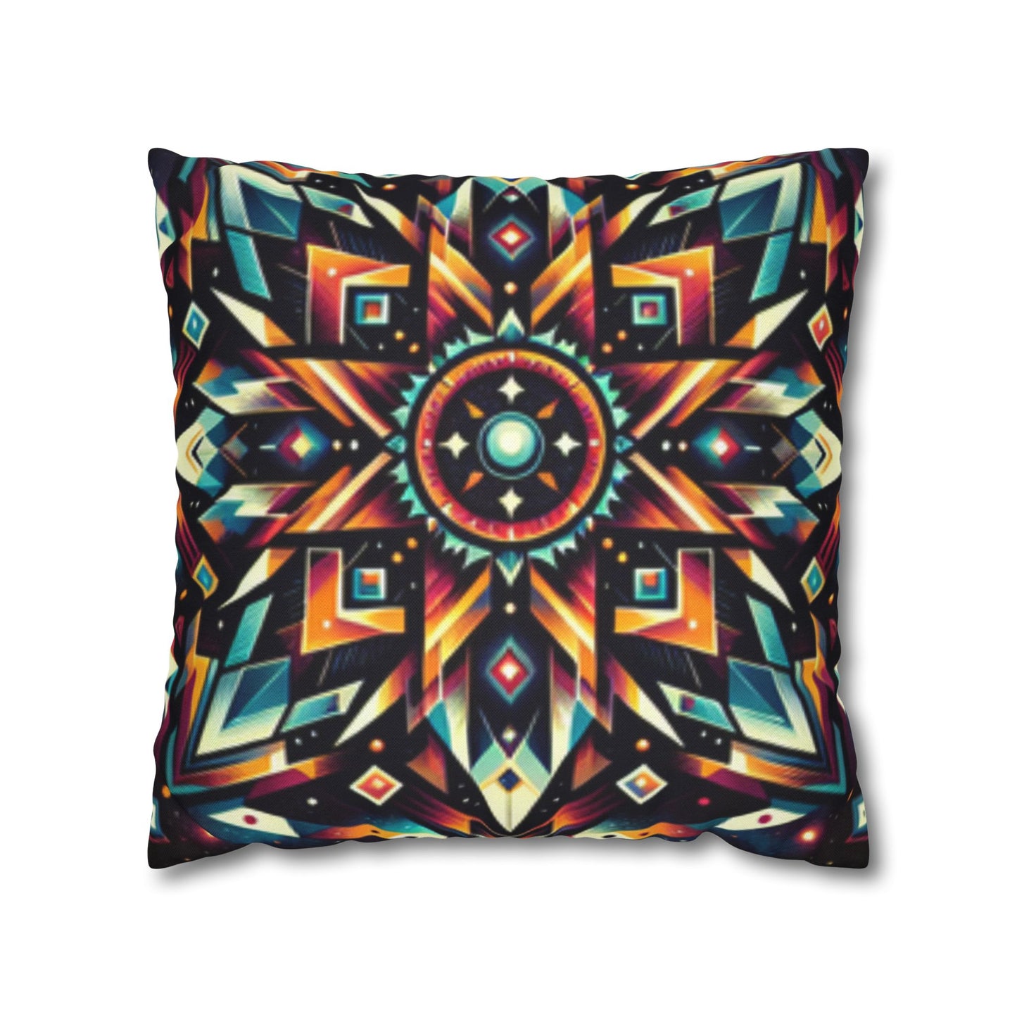 Geometric Tribal, Spun Polyester Square Pillowcase