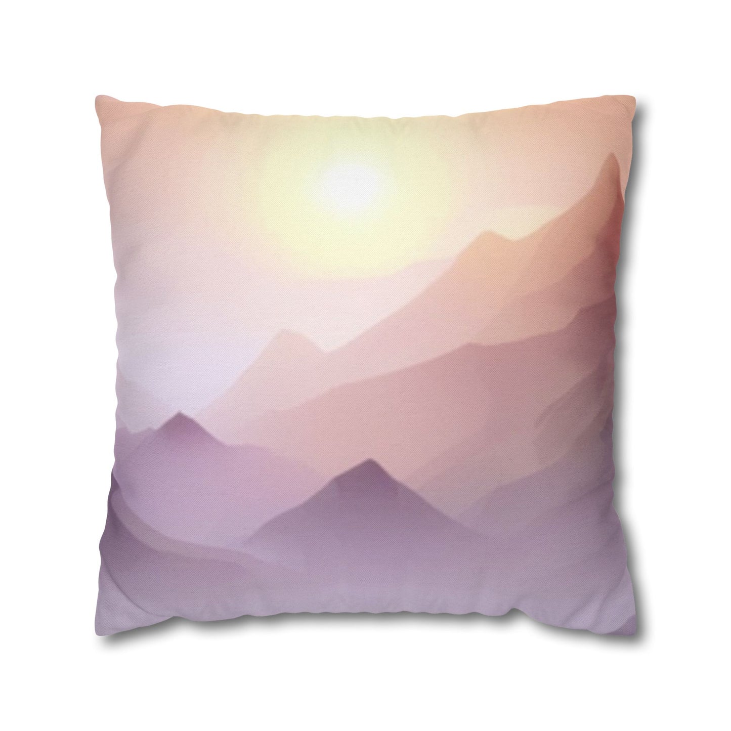 Purple Mountains, Polyester Square Pillowcase