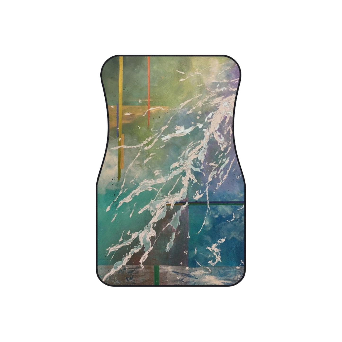 Aqua Wave Car Mats - Splashy Front Floor Mats for Stylish Vehicles, Car Accessories, Gift for Car Lovers, Waterproof Mats