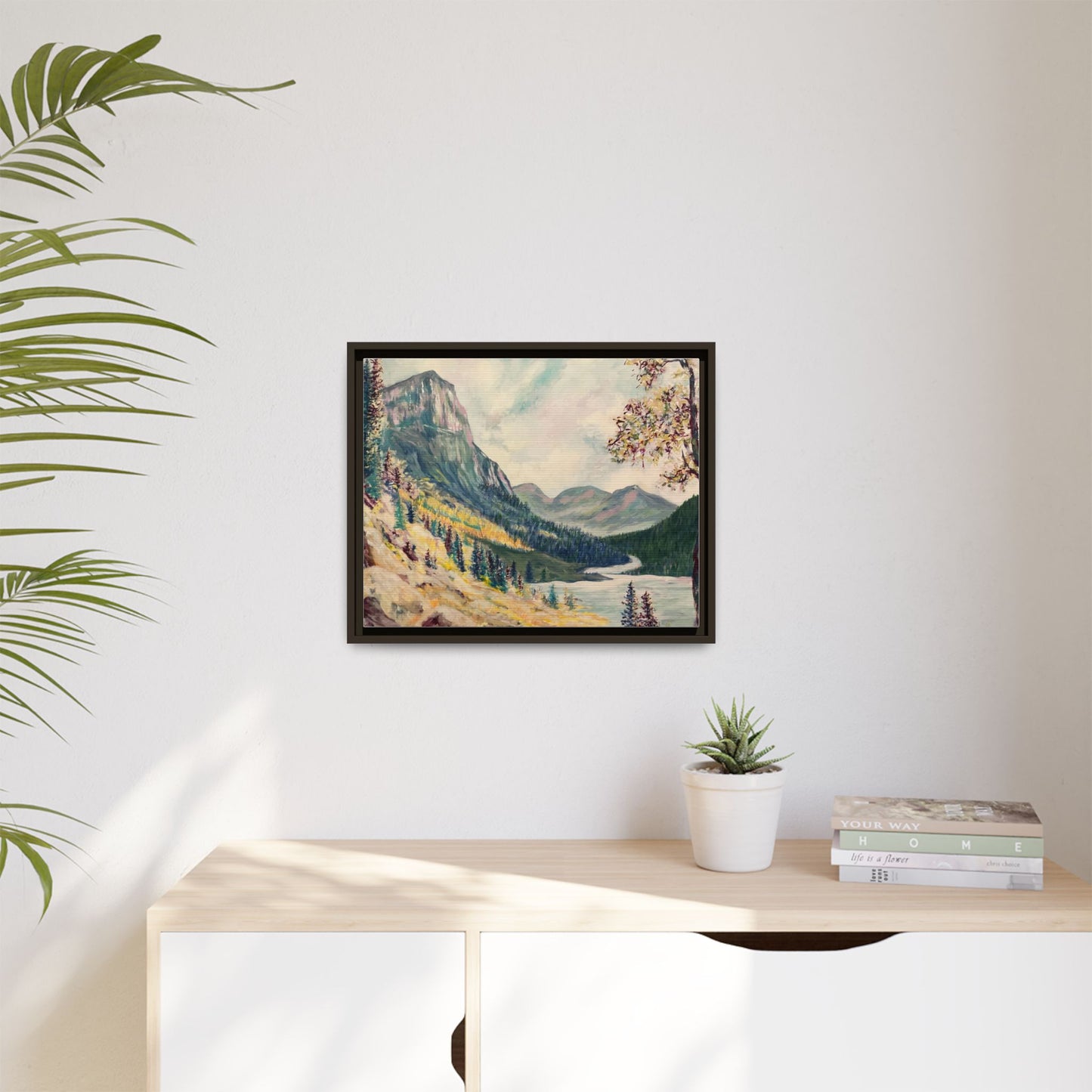 Cascading Landscape Framed Art, Nature Wall Decor, Scenic Home Décor, Mountain Artwork, Gift for Nature Lovers