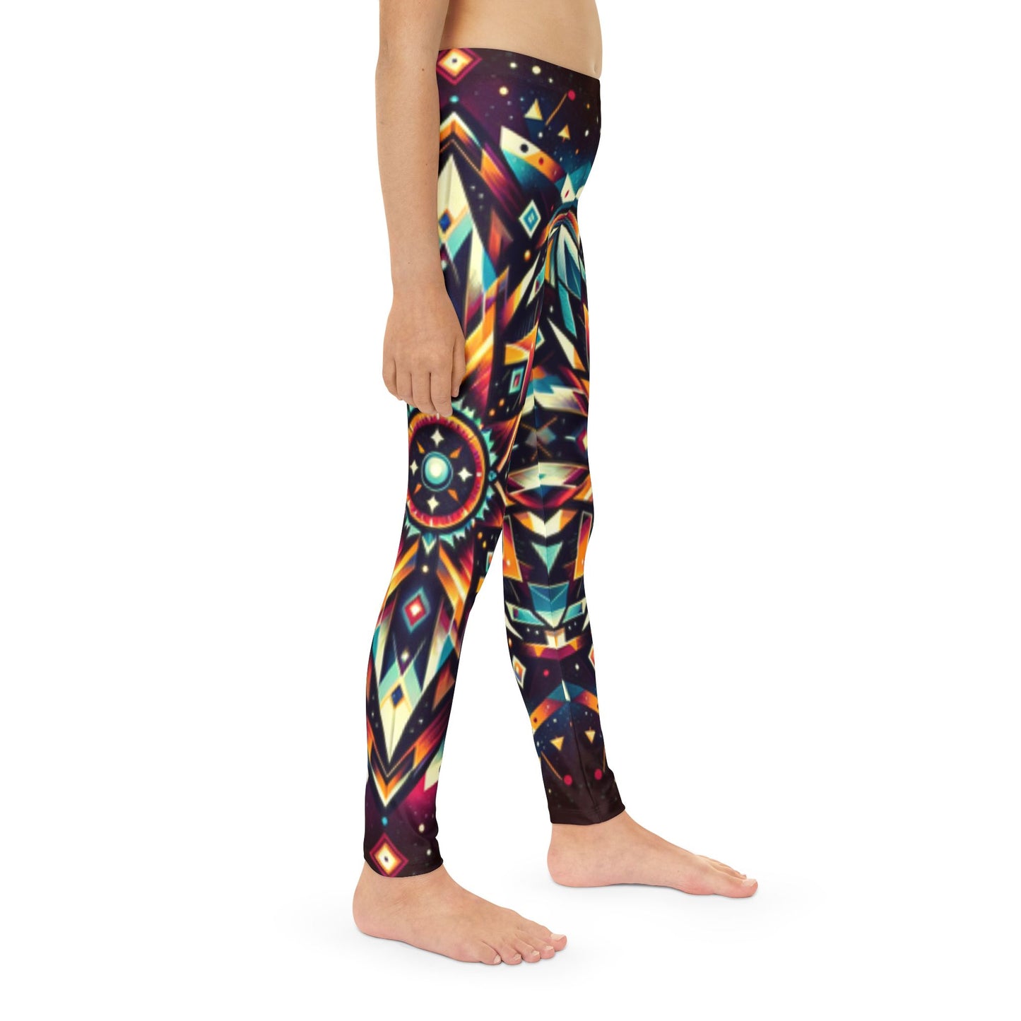 Geometric Tribal, Unisex Youth Full-Length Leggings (AOP)