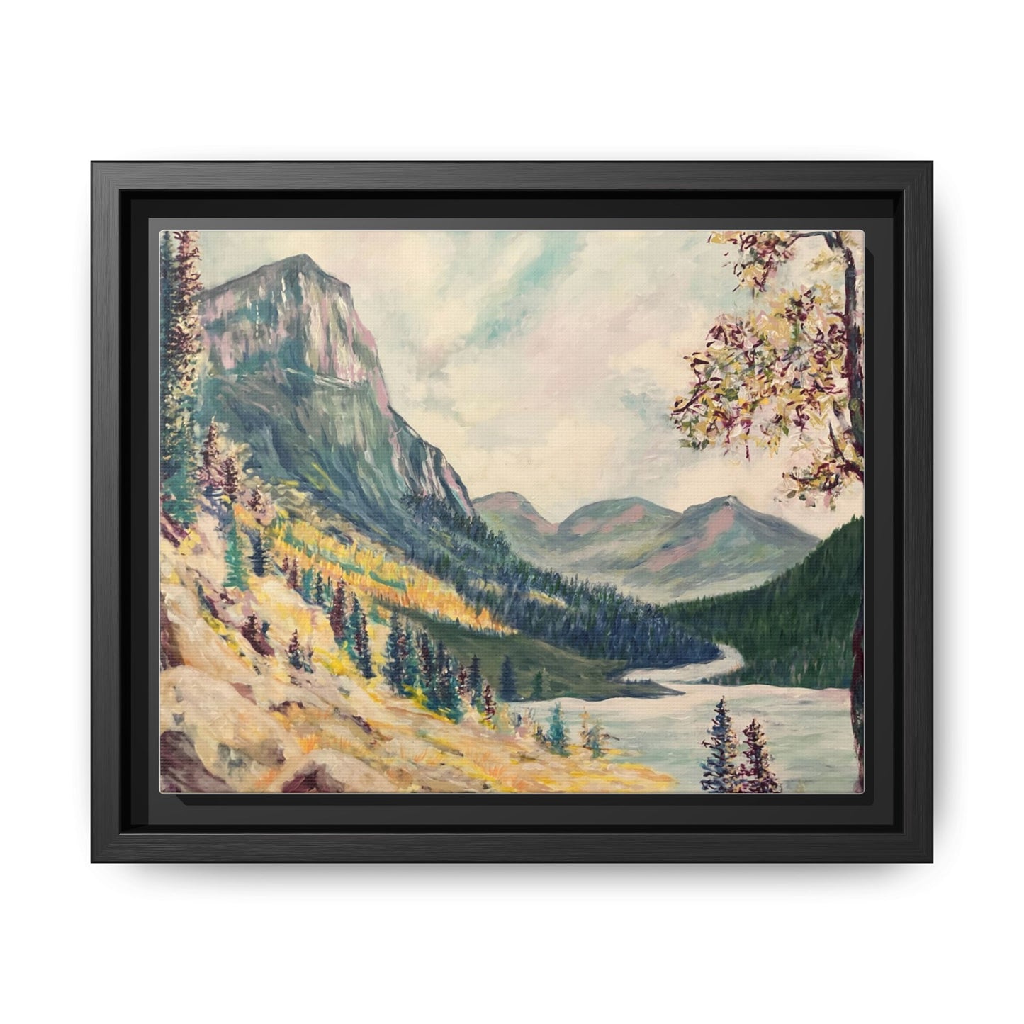 Cascading Landscape Framed Art, Nature Wall Decor, Scenic Home Décor, Mountain Artwork, Gift for Nature Lovers