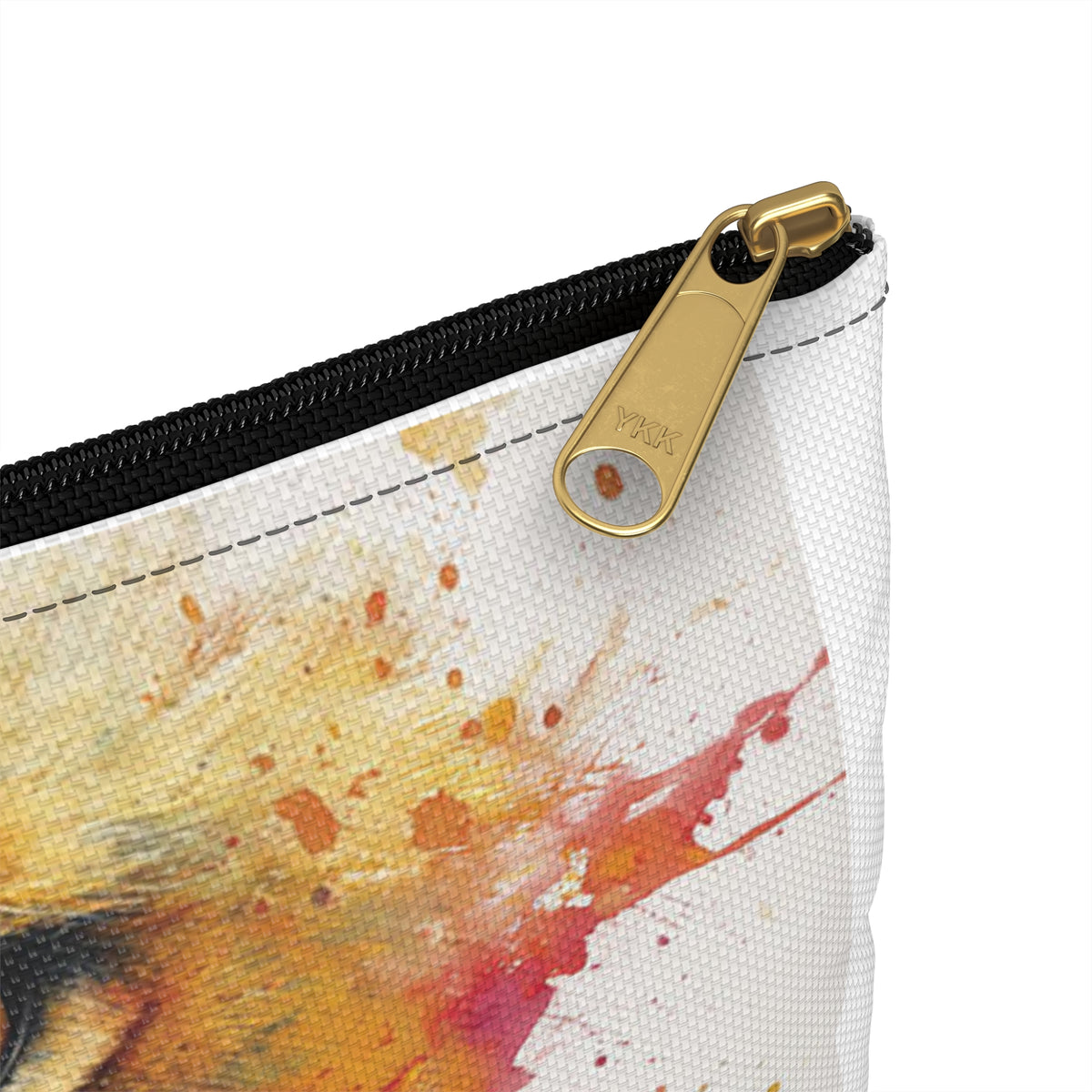 Soul of a Lion, Lion Watercolor Accessory Pouch – Colorful Splash Makeup & Travel Organizer