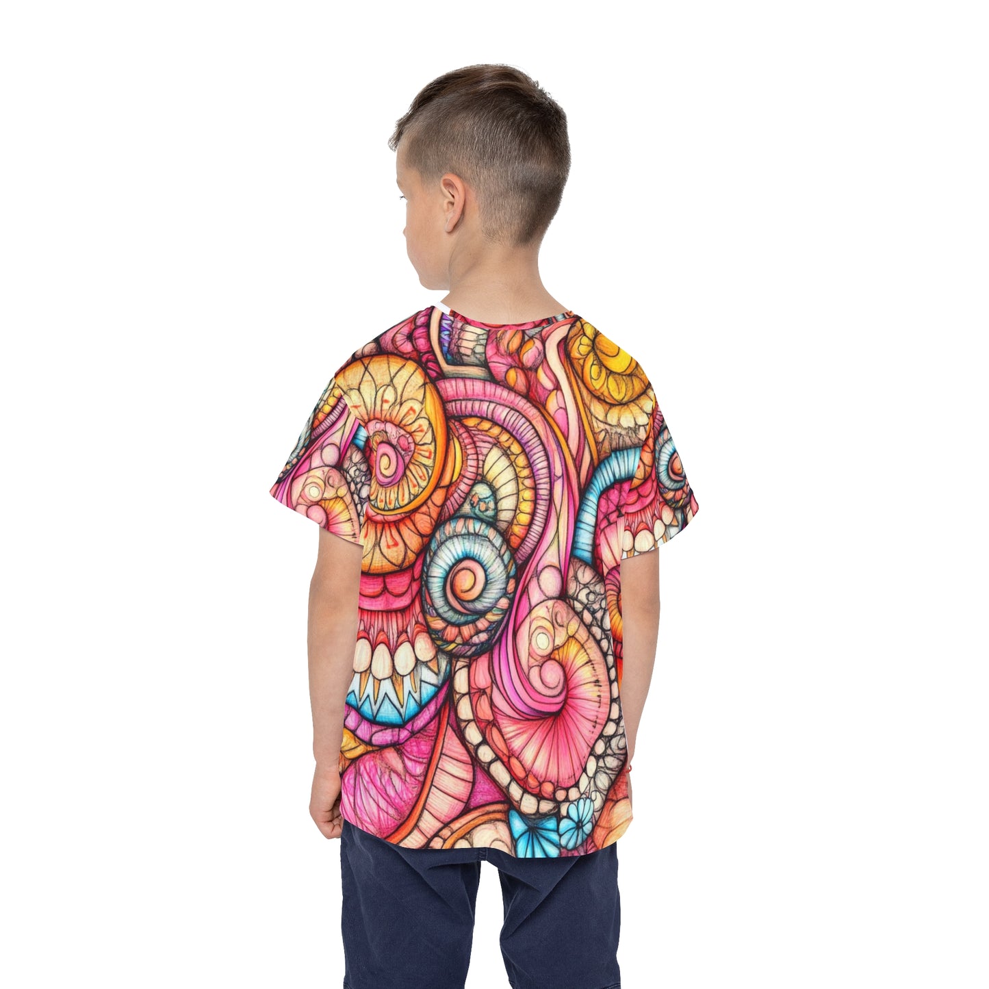 Abstract Seashell, Unisex Kids Sports Jersey (AOP)