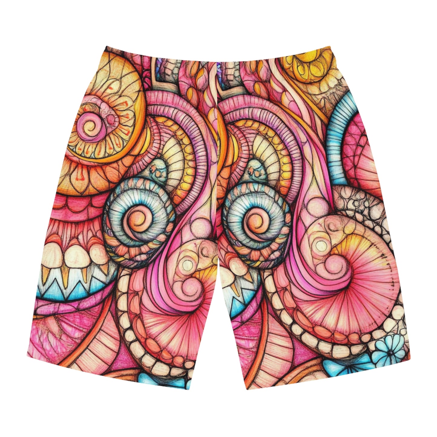 Abstract Seashell, Men's Board Shorts (AOP)