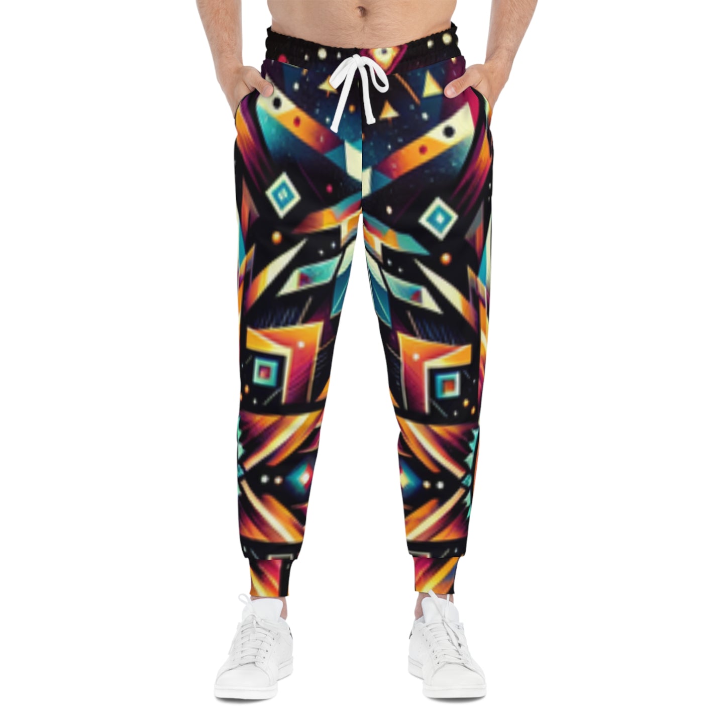 Geometric Tribal, Unisex Athletic Joggers (AOP)