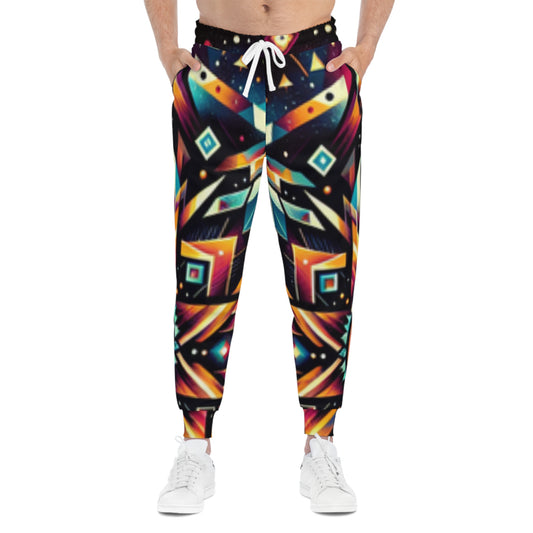 Geometric Tribal, Unisex Athletic Joggers (AOP)